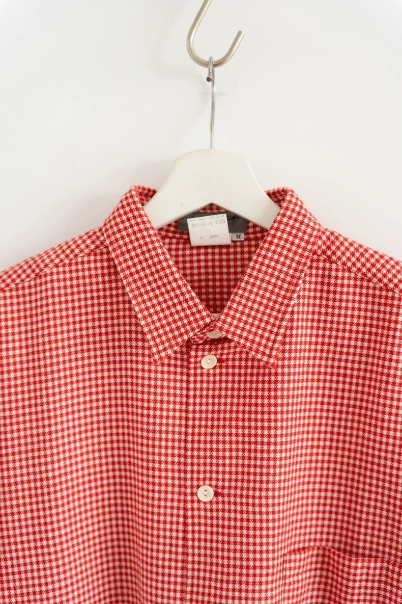 Yohji Yamamoto Yohji Yamamoto Yohji Yamamoto Red Checkered Shirt Size US M / EU 48-50 / 2 - 3 Thumbnail
