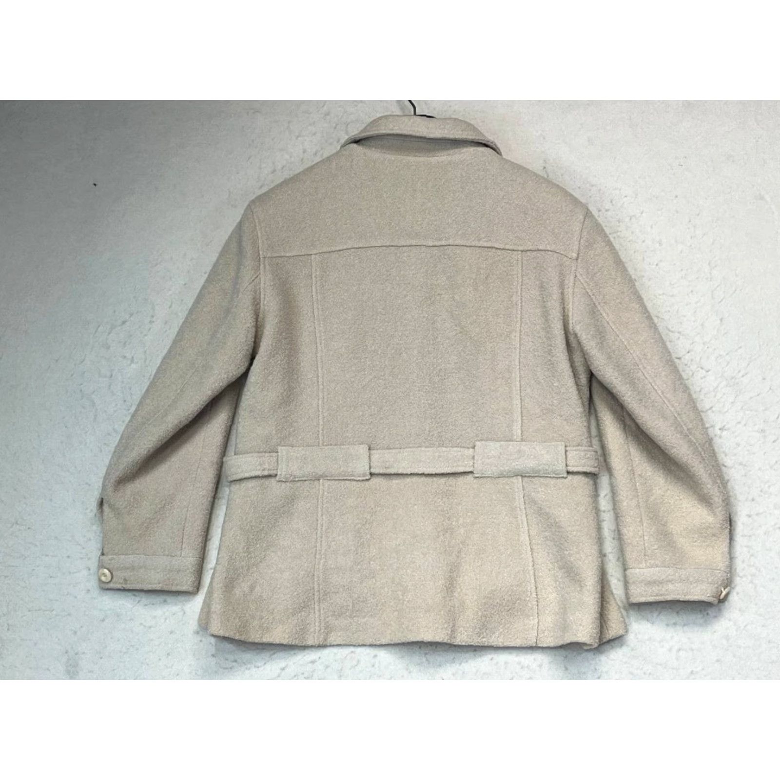 Vintage VINTAGE Ace Wool Coat 90s Beige Women Size large L Coat Overcoat Made in Italy Men? Women Size L / US 10 / IT 46 - 2 Thumbnail