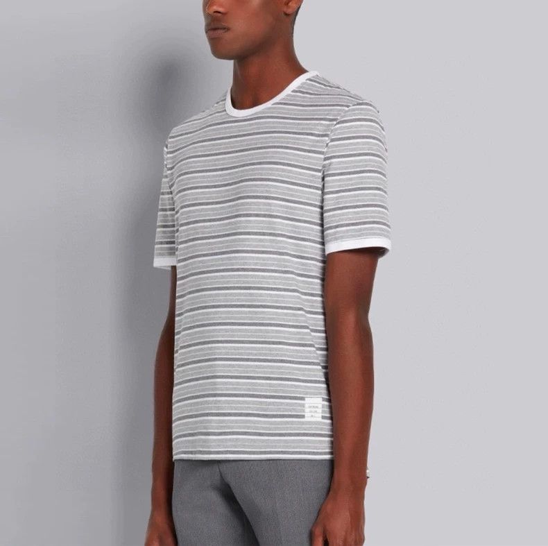Thom Browne Thom Browne Gray striped short sleeves Size US M / EU 48-50 / 2 - 6 Thumbnail