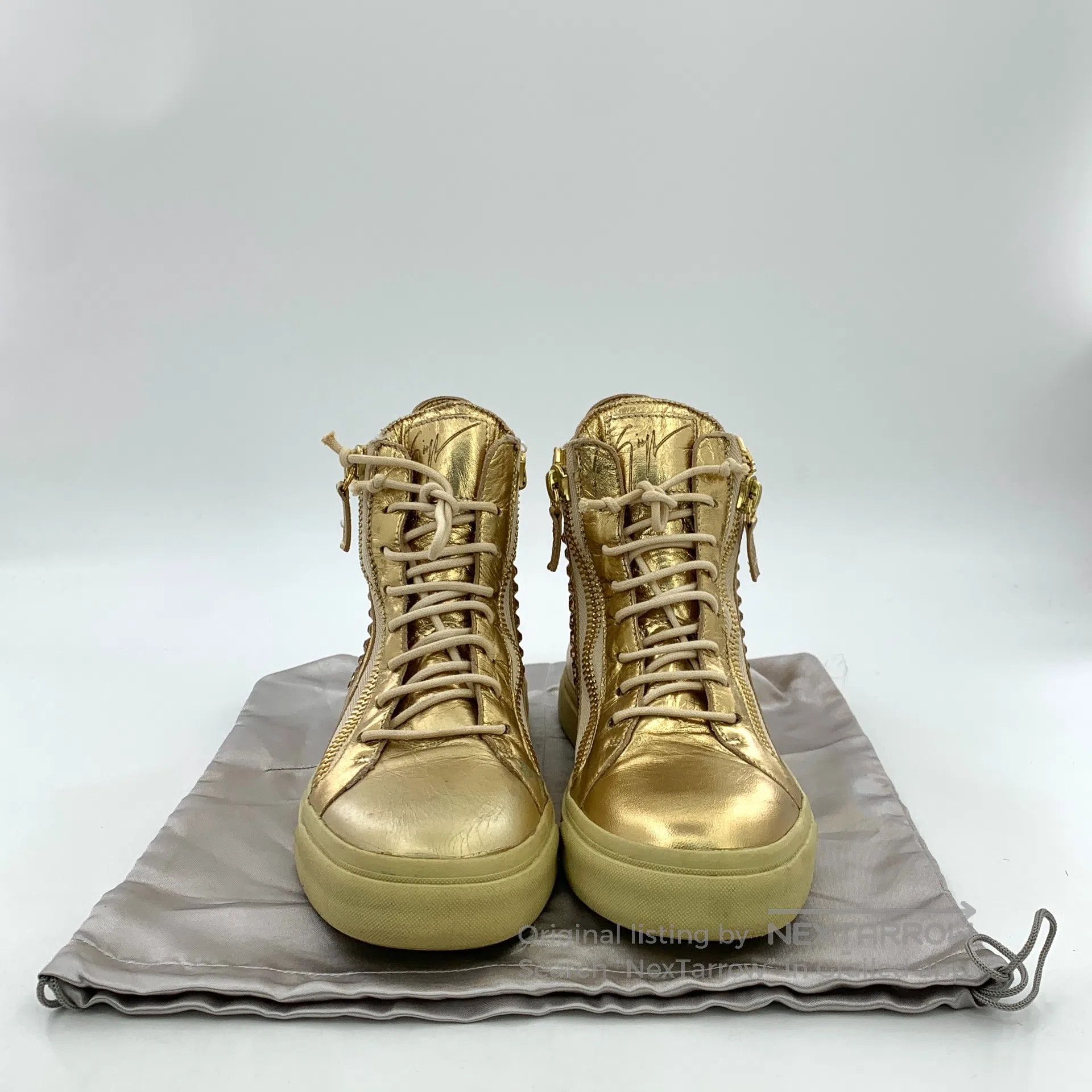 Other GIUSEPPE ZANOTTI DESIGN Golden Dual Zipper Design Stud Dec Size US 5 / EU 37 - 8 Thumbnail