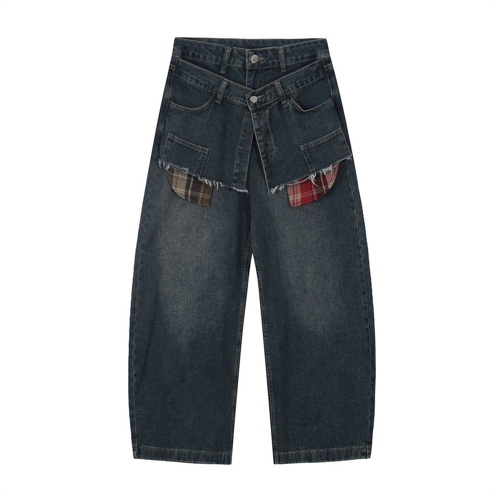 Japanese Brand American style oversize fake two pocket jeans for men Size US 32 / EU 48 - 1 Thumbnail