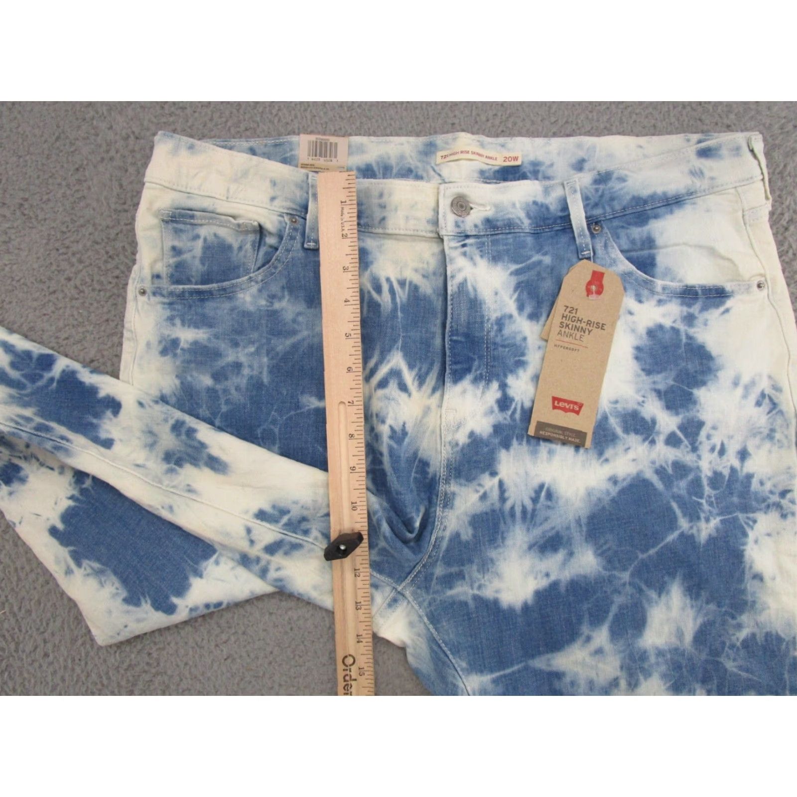 Levi's Levi's 721 High Rise Ankle Skinny Cut off Acid Washed Jeans Plus Size 20W NEW Size 42" / US 20 - 7 Thumbnail