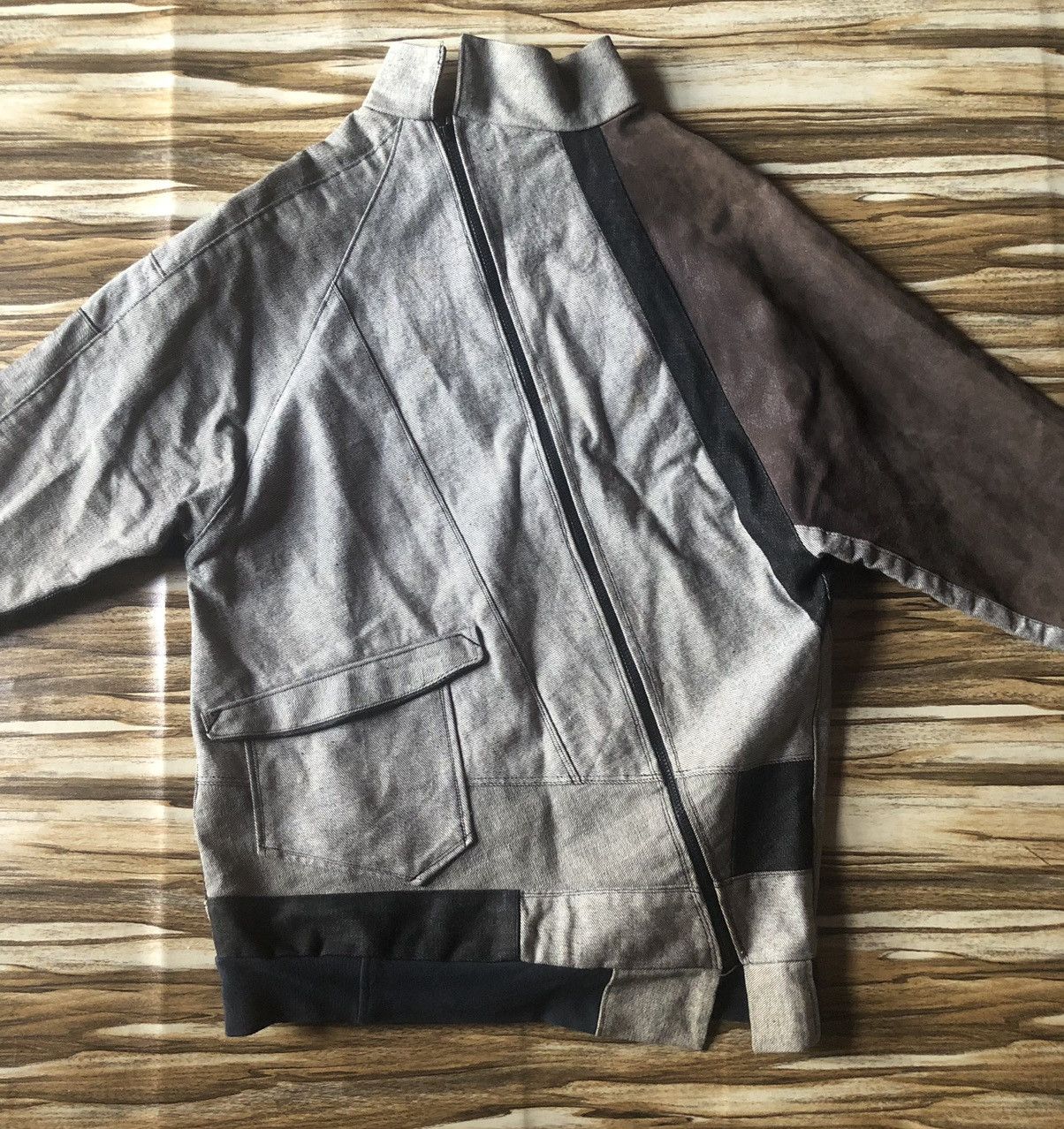 Japanese Brand Custom Asymmetrical Reworked Multi-Paneled Denim KOZABURO Size US M / EU 48-50 / 2 - 1 Thumbnail