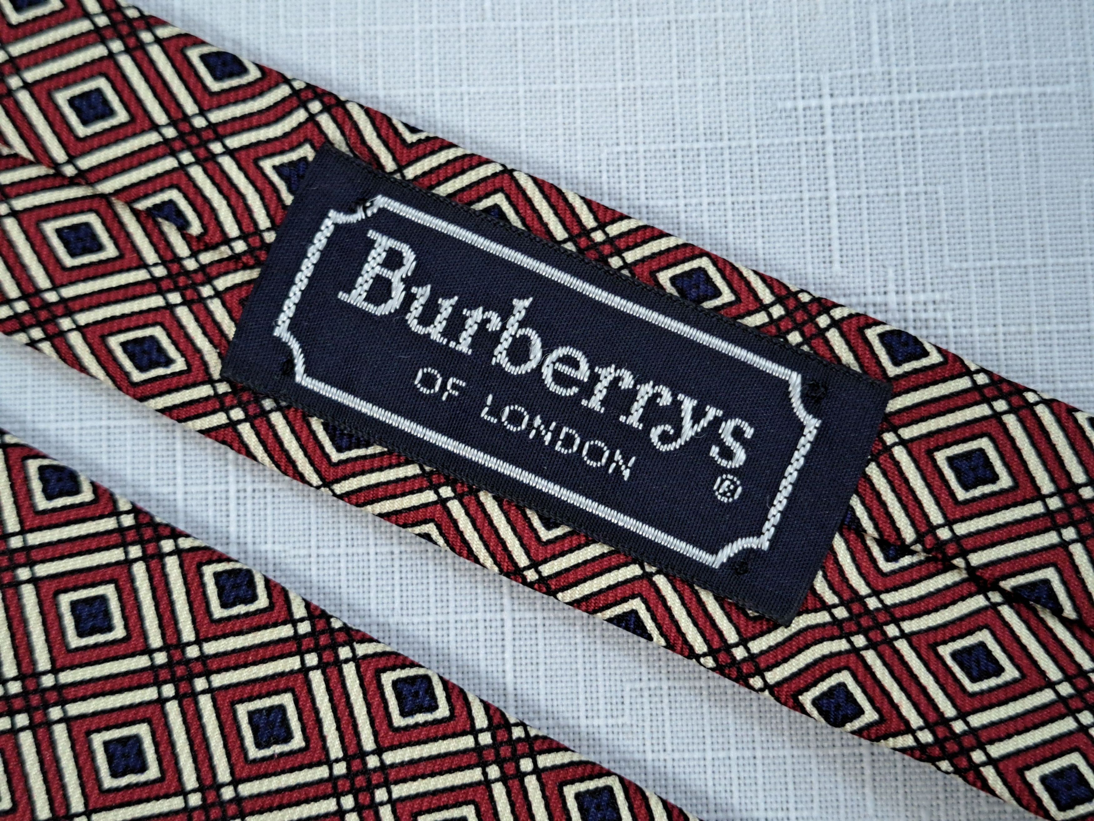 Burberry Burberrys vintage geometric pattern silk tie. Made in USA Size ONE SIZE - 9 Thumbnail