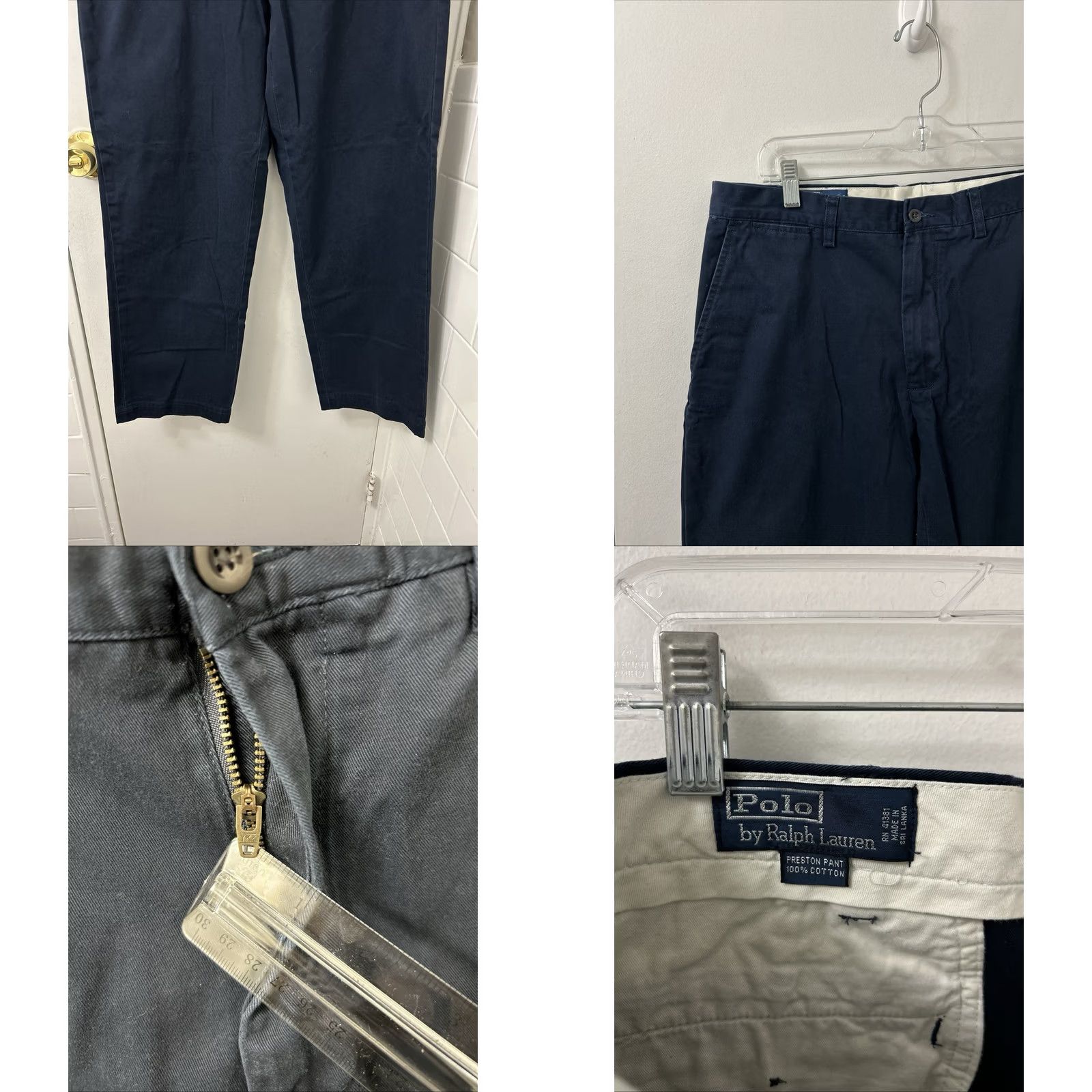 Polo Ralph Lauren Polo Ralph Lauren Preston Chino Pants Mens 35x29 Navy Blue Straight Leg Casual Workwear Business Black Label Polo Player Size US S / EU 44-46 / 1 - 8 Thumbnail