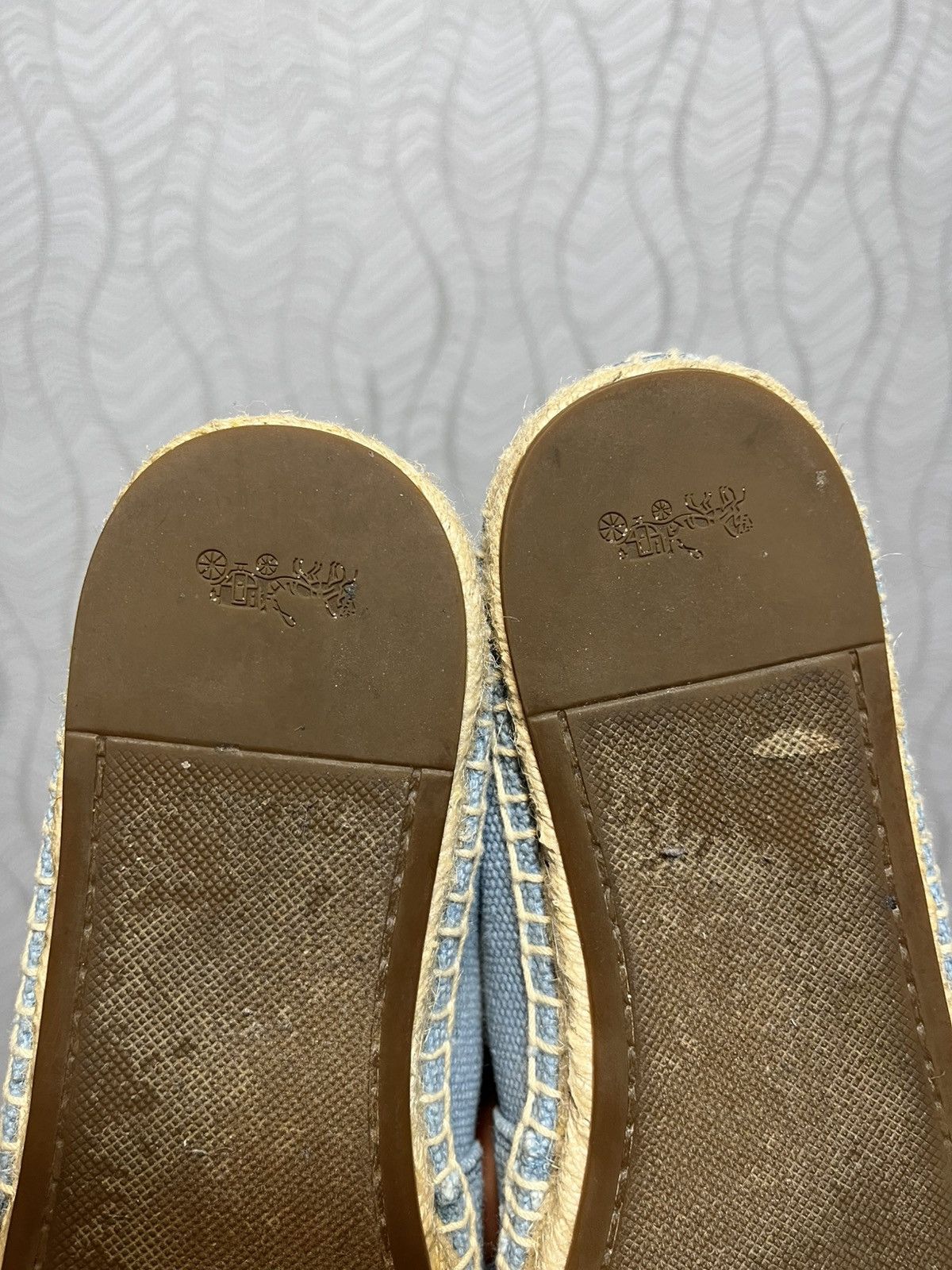 Coach COACH Logo Blue Canvas Espadrille Slip On Sandals Shoes US8 Size US 8 / IT 38 - 11 Thumbnail