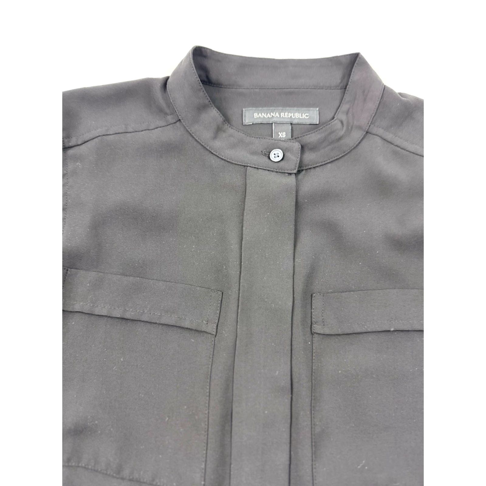 Banana Republic Banana Republic Blouse Womens XS Black Top Shirt Waist Tie Size XS / US 0-2 / IT 36-38 - 4 Thumbnail