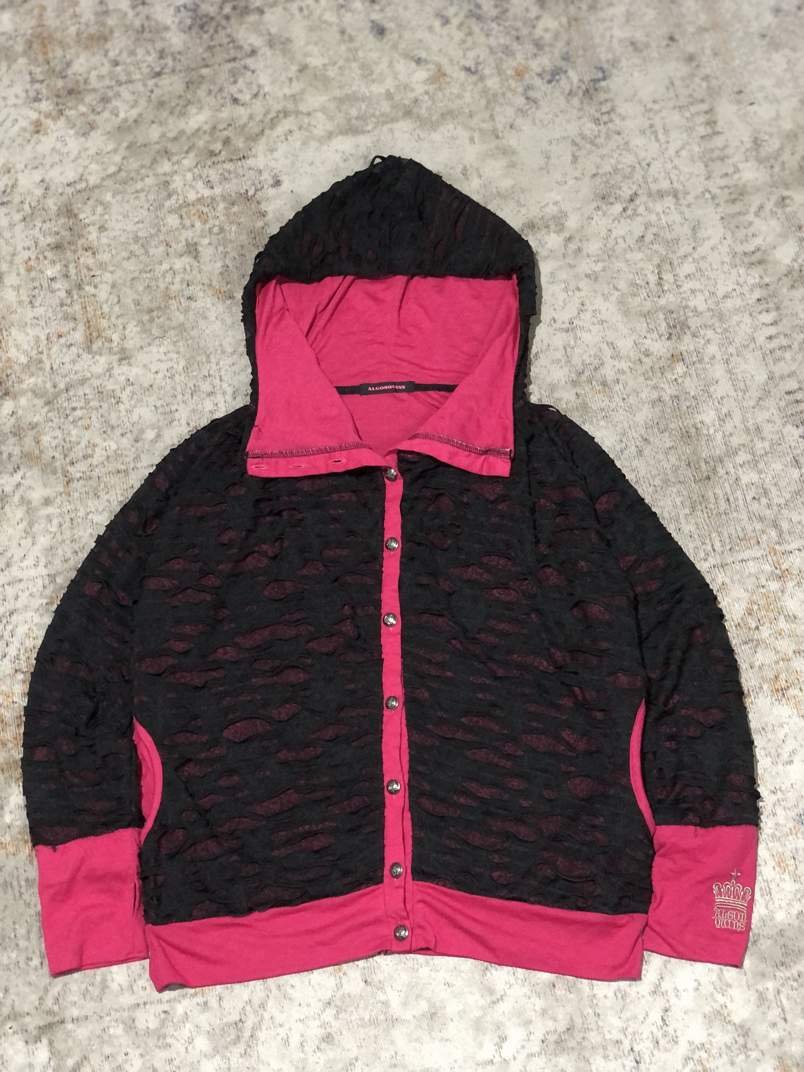 Japanese Brand Algonquins punk studed distressed hoodie Size US M / EU 48-50 / 2 - 2 Thumbnail