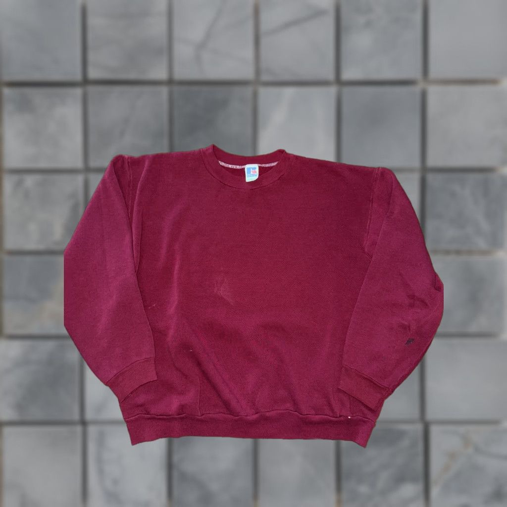 Russell Athletic VINTAGE Russell Athletic Crewneck Burgundy Large USA Sweatshirt Mens L Pullover USA Red 22x22 Size US L / EU 52-54 / 3 - 1 Thumbnail