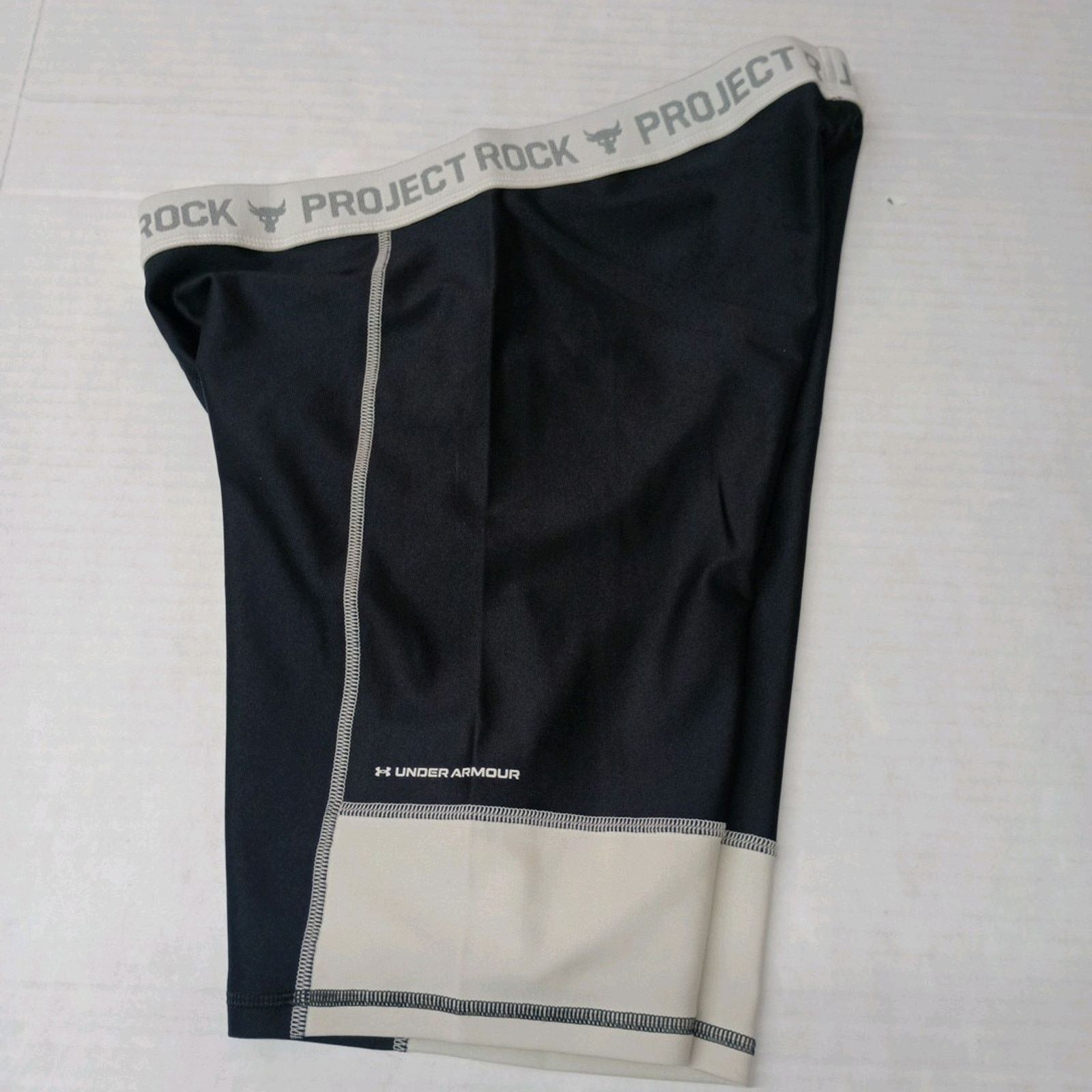 Under Armour Under Armour Women's Project Rock Bike Shorts L Black / Bone Size 31" - 8 Thumbnail