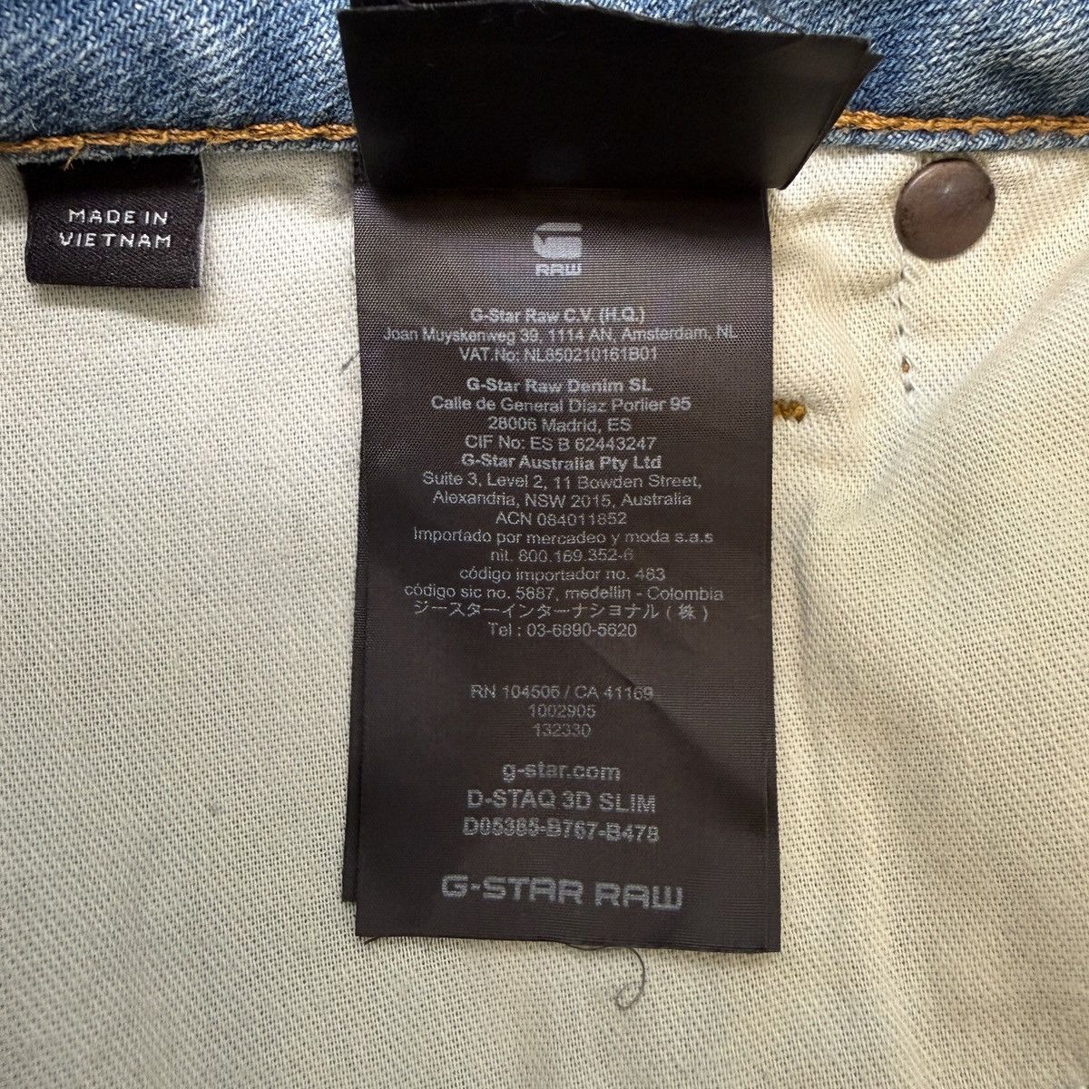 G-Star G-Star RAW D-Staq 3D Slim Jeans 36x32 Distressed 40" Waist Size US 36 / EU 52 - 21 Thumbnail