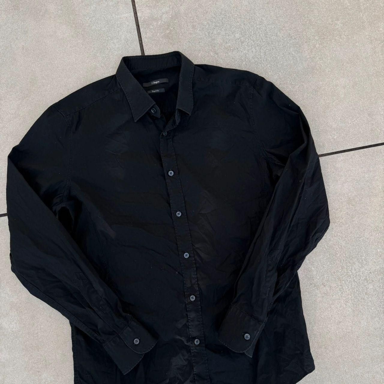 Ermenegildo Zegna Ermenegildo Zegna Shirt Button Up Black Designer Size US M / EU 48-50 / 2 - 4 Thumbnail