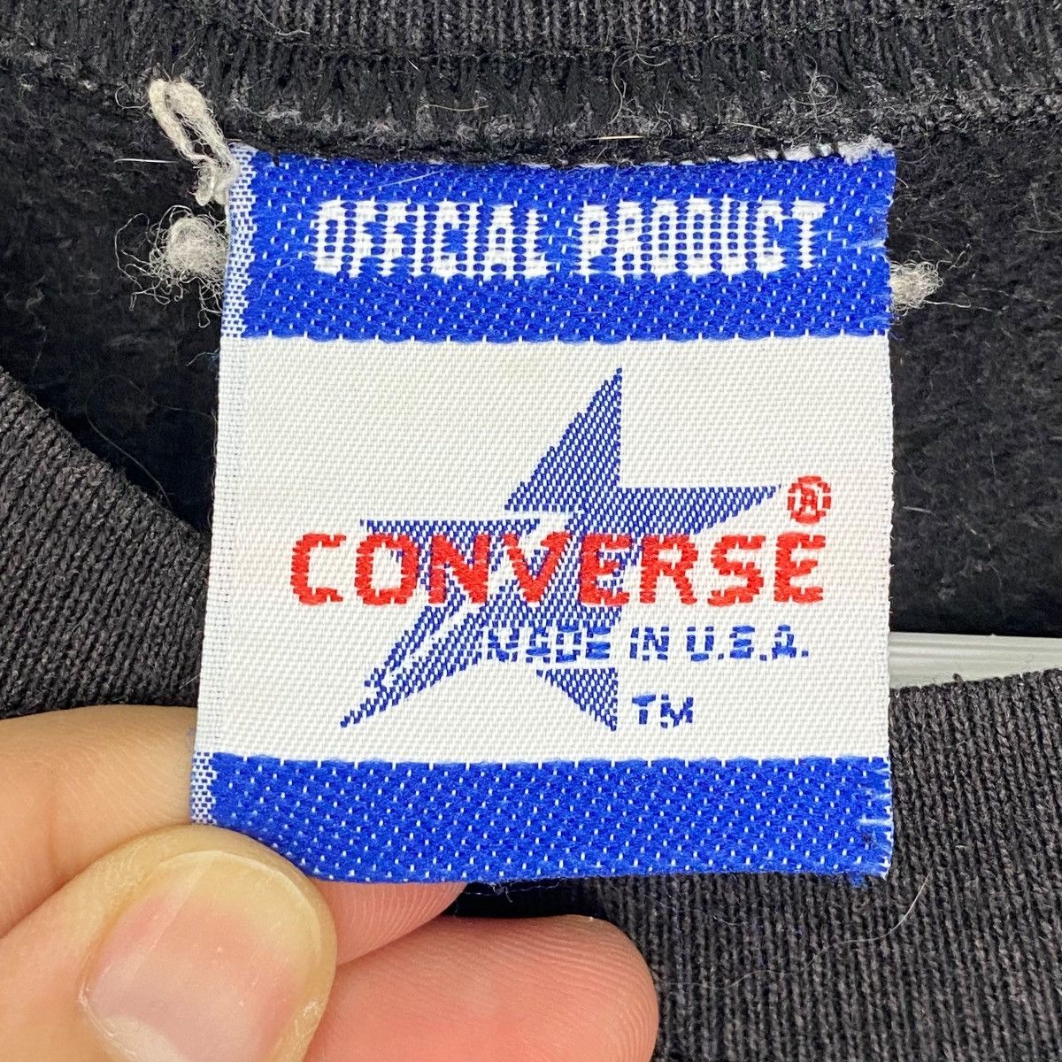 Vintage Vintage Converse Sweatshirt Crewneck Black Big Logo Size M Size US M / EU 48-50 / 2 - 5 Thumbnail
