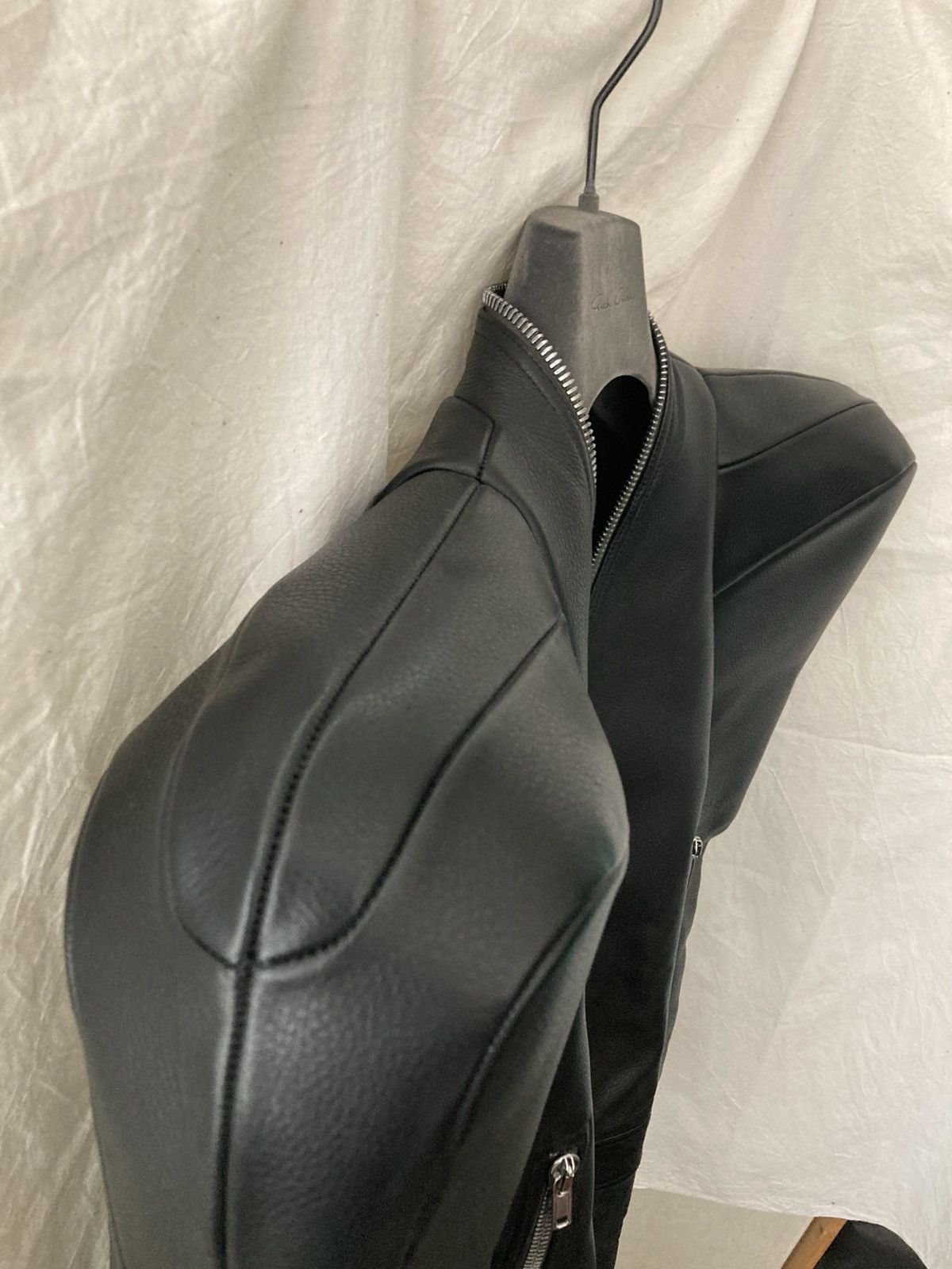 Rick Owens NEVER WORN/ Rick Owens Black Kunst Leather Jacket Size US M / EU 48-50 / 2 - 6 Thumbnail