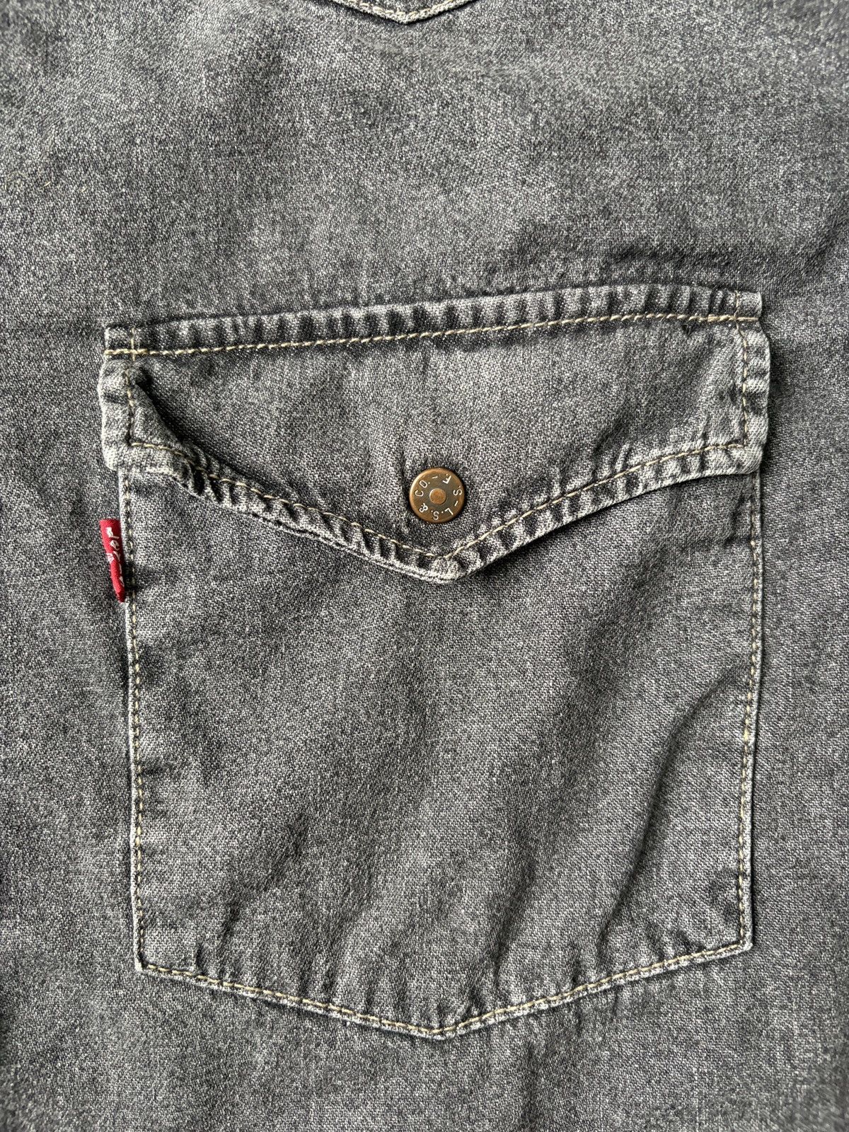 Levi's Vintage Clothing Levis Vintage Gray Heavy Denim Jeans Shirt Size US M / EU 48-50 / 2 - 7 Thumbnail