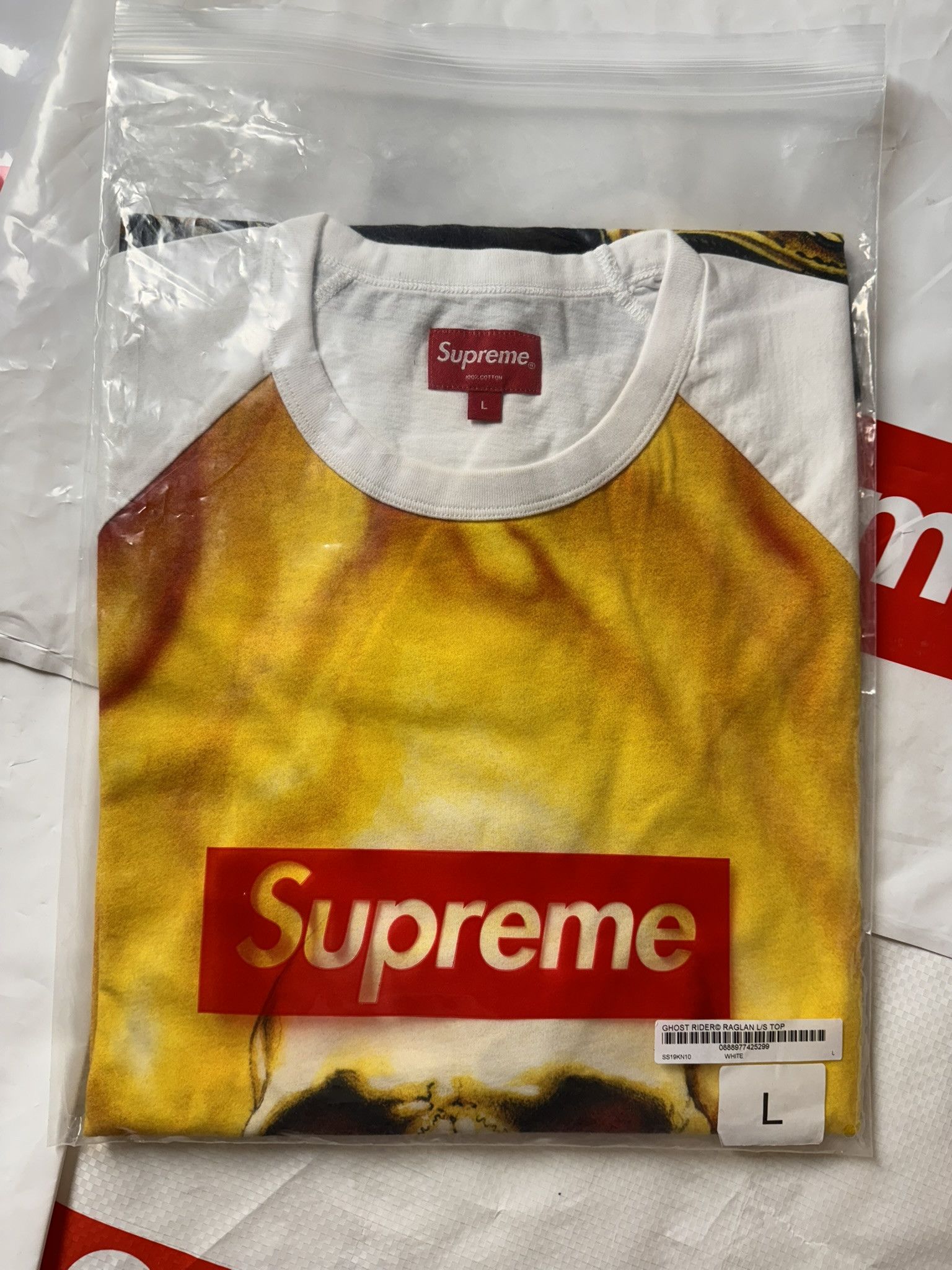 Supreme Ghost Rider© Raglan L/S Top サイズM Supreme Ghost Rider Raglan L/S Top white Large size