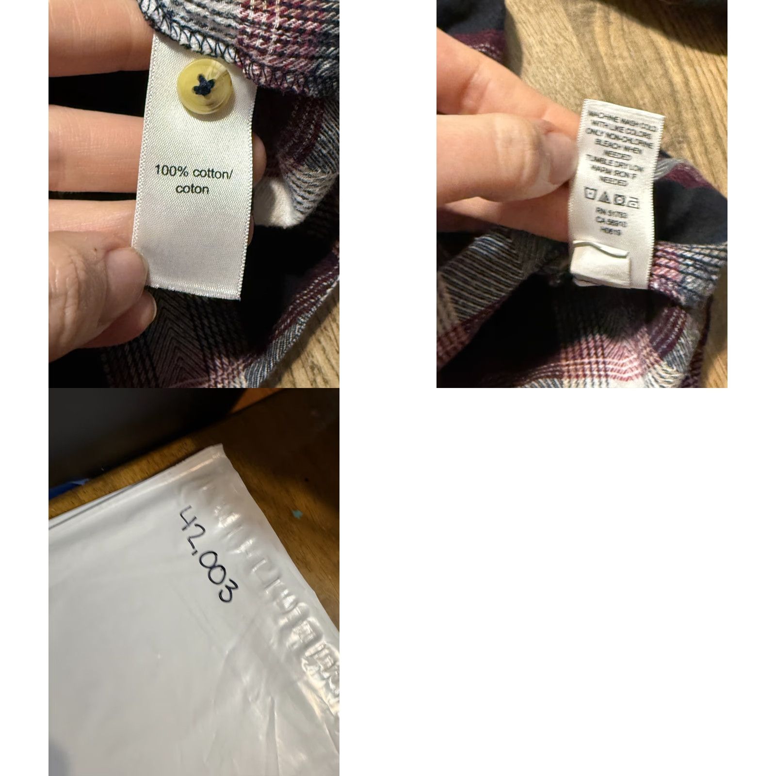 Vintage Maurices Shirt Women's Plus XXL Blue Purple White Plaid Button Up Relaxed Fit Size XXL / US 16-18 / IT 52-54 - 8 Thumbnail