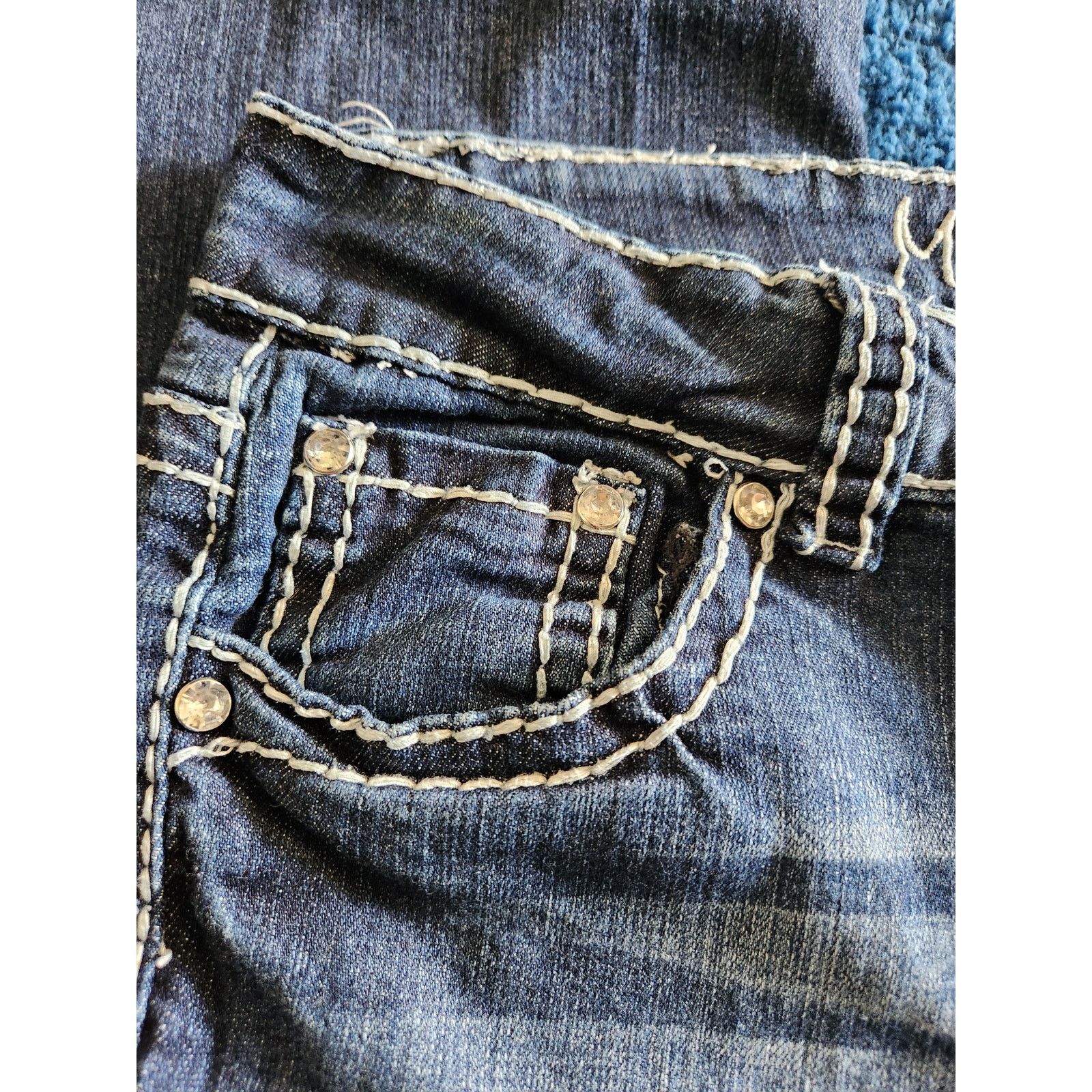 Other Miss Chic Women's Embellished Dark Wash Denim Jeans-9 Size 30" / US 8 / IT 44 - 5 Thumbnail