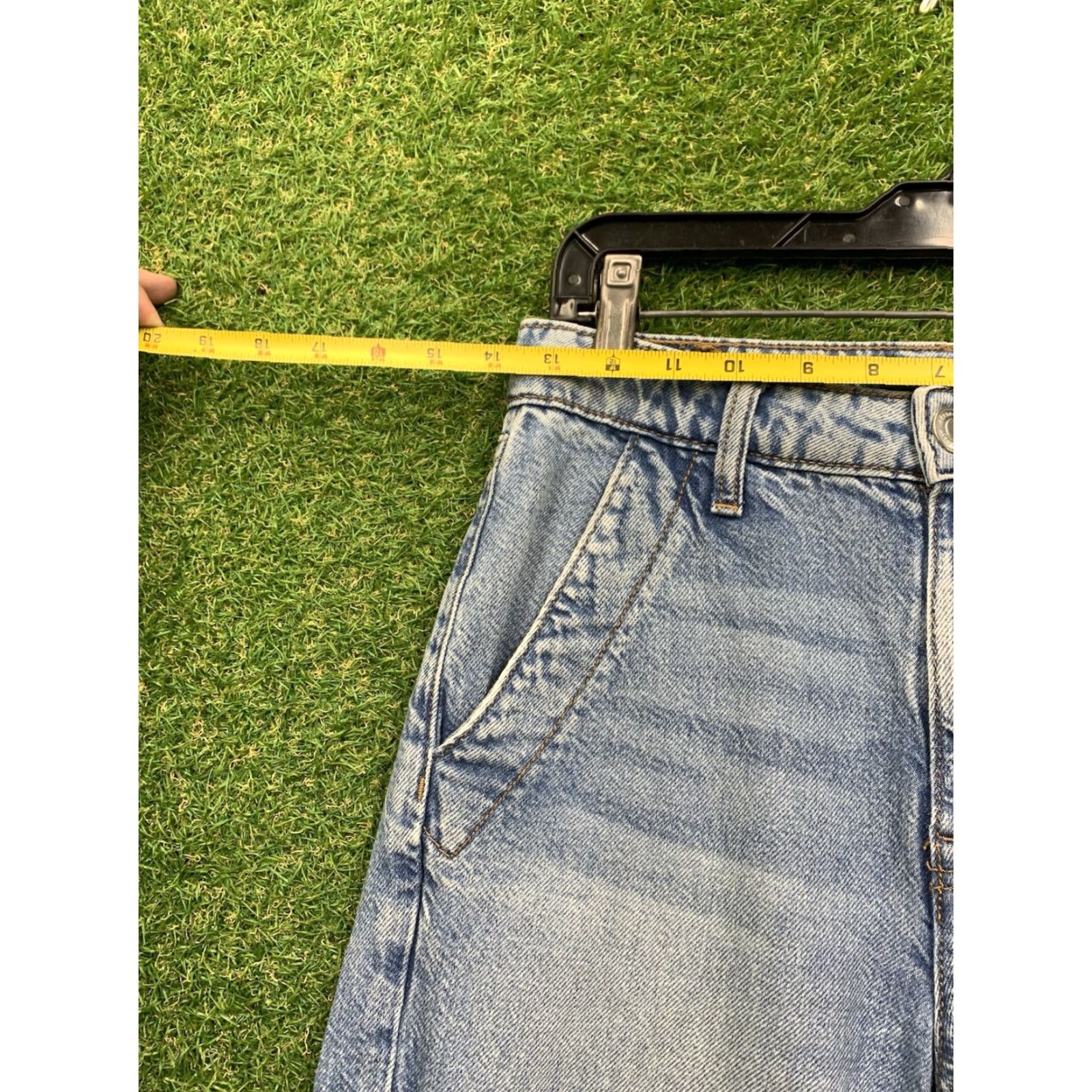 Vintage Aéropostale Jeans Womens 0 High Rise Wide-Leg Cargo Light Wash Blue 90s Grunge Indie Regular Womens Jeans Size 25" / US 0 / IT 36 - 7 Thumbnail