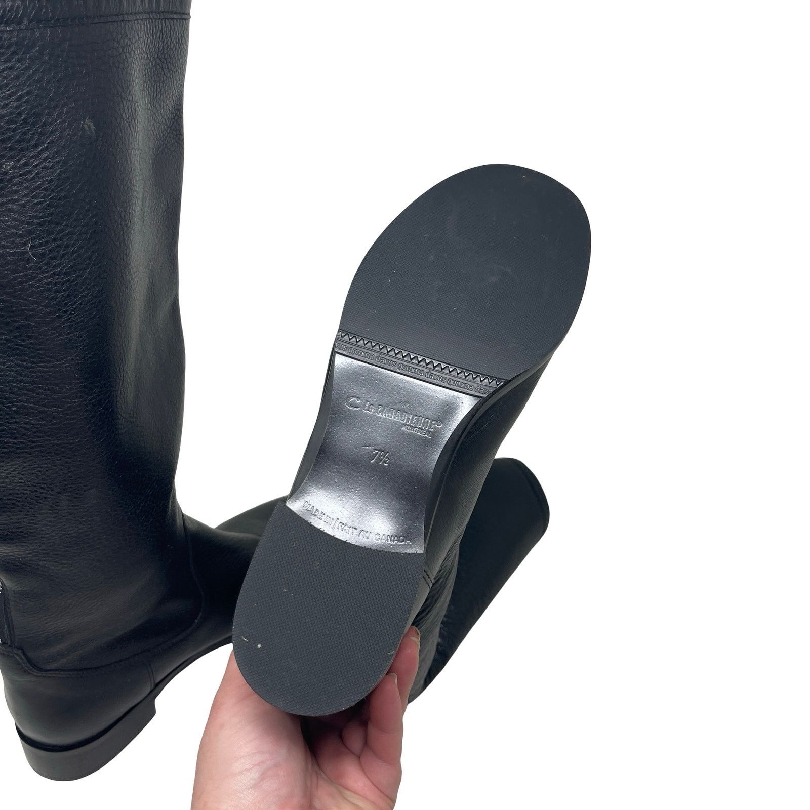 Other La Canadienne Sarit Black Leather Riding Knee High Boots Size US 7.5 / IT 37.5 - 5 Thumbnail