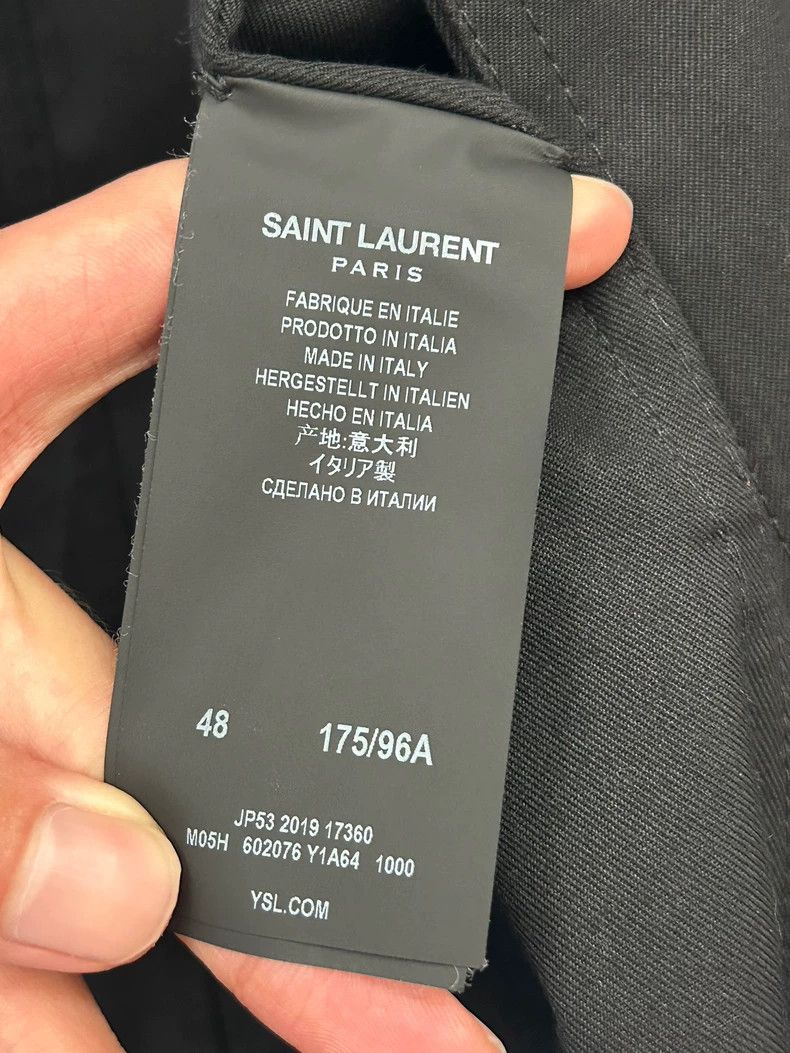 Yves Saint Laurent saint Laurent19ss black hidden button stand-up three-button Size US M / EU 48-50 / 2 - 4 Thumbnail