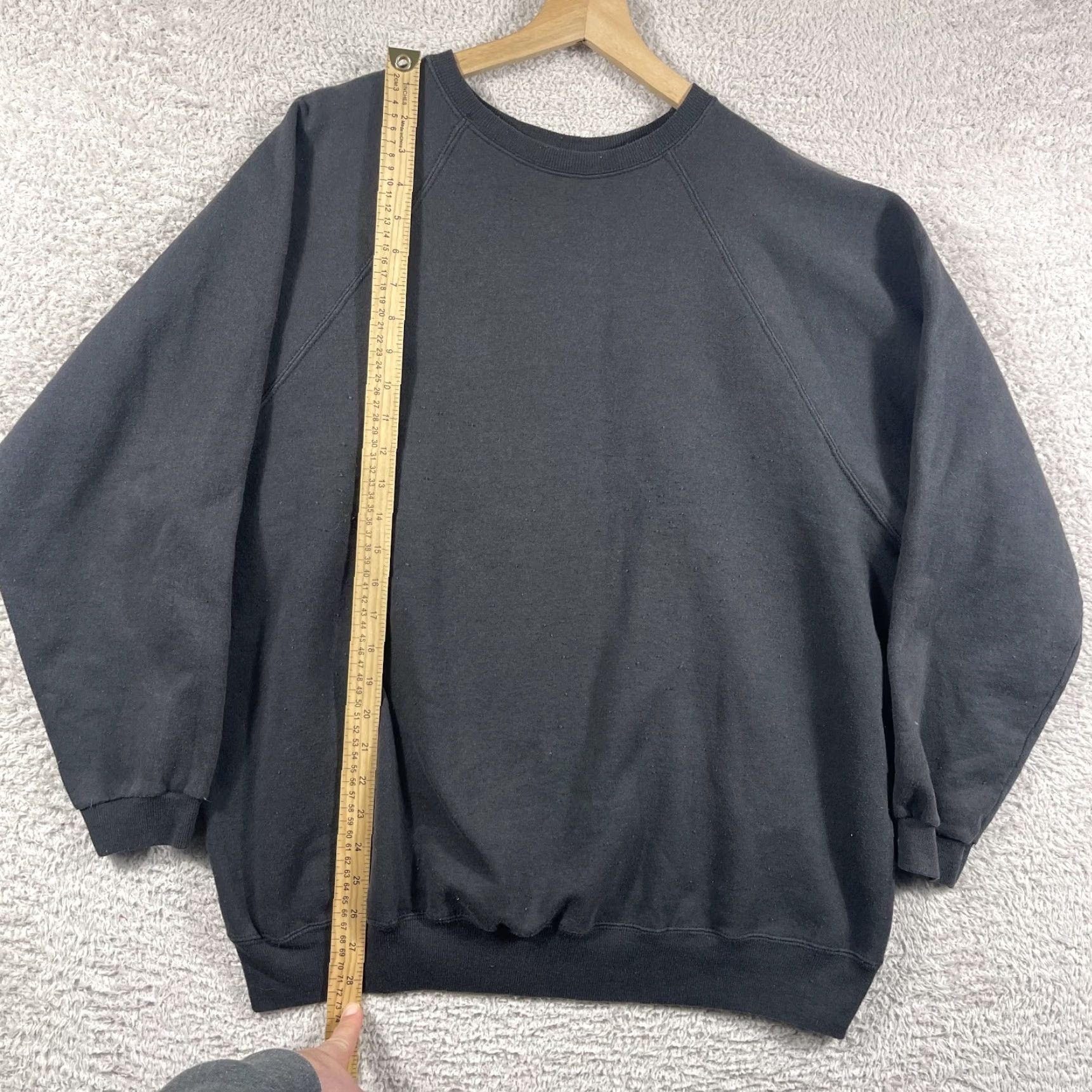 Vintage VINTAGE Just My Size Sweatshirt Crewneck Raglan 1X Women Black 90s Y2K Activewear Pullover Crewneck Cotton Polyester Blends Plus Size Size XL / US 12-14 / IT 48-50 - 4 Thumbnail