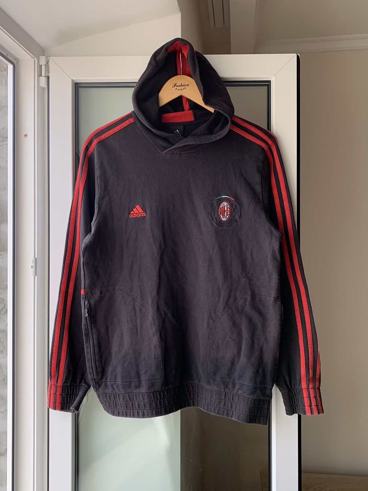 Adidas × Vintage 🔥ADIDAS AC MILAN VINTAGE 00’s BLOKCORE HOODIE TRACK Size US M / EU 48-50 / 2 - 4 Thumbnail