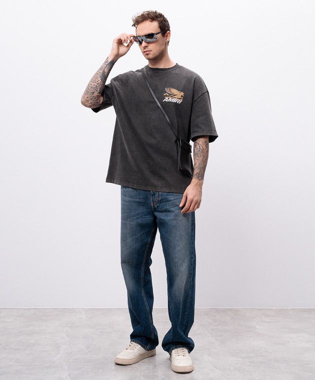 Amiri o1h1sh10525 Vintage Pegasus Os T-Shirt in Black Size US XXL / EU 58 / 5 - 3 Thumbnail