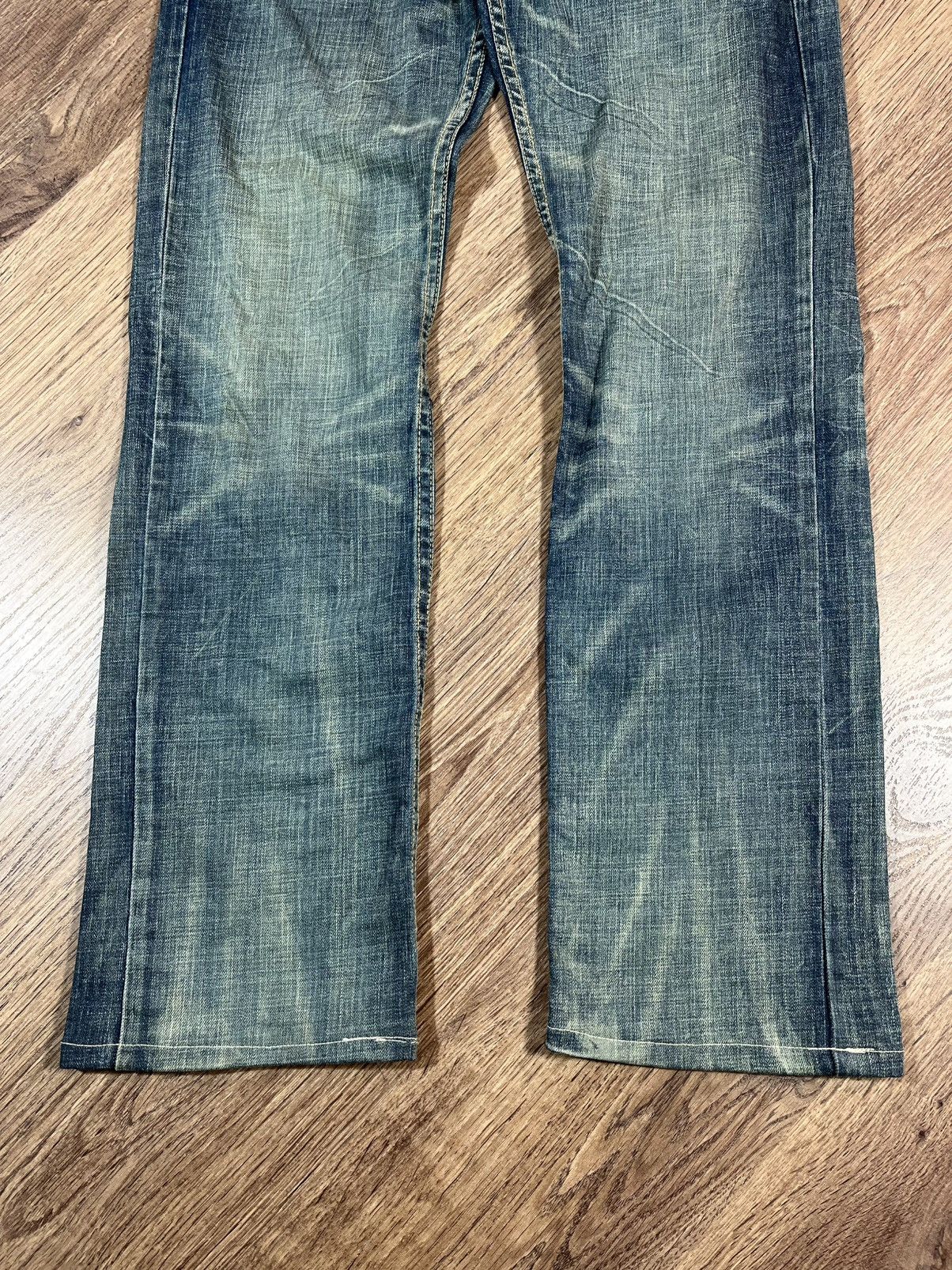 Japanese Brand Tough Vintage Distressed Denim Pants Jeans Size US 32 / EU 48 - 3 Thumbnail