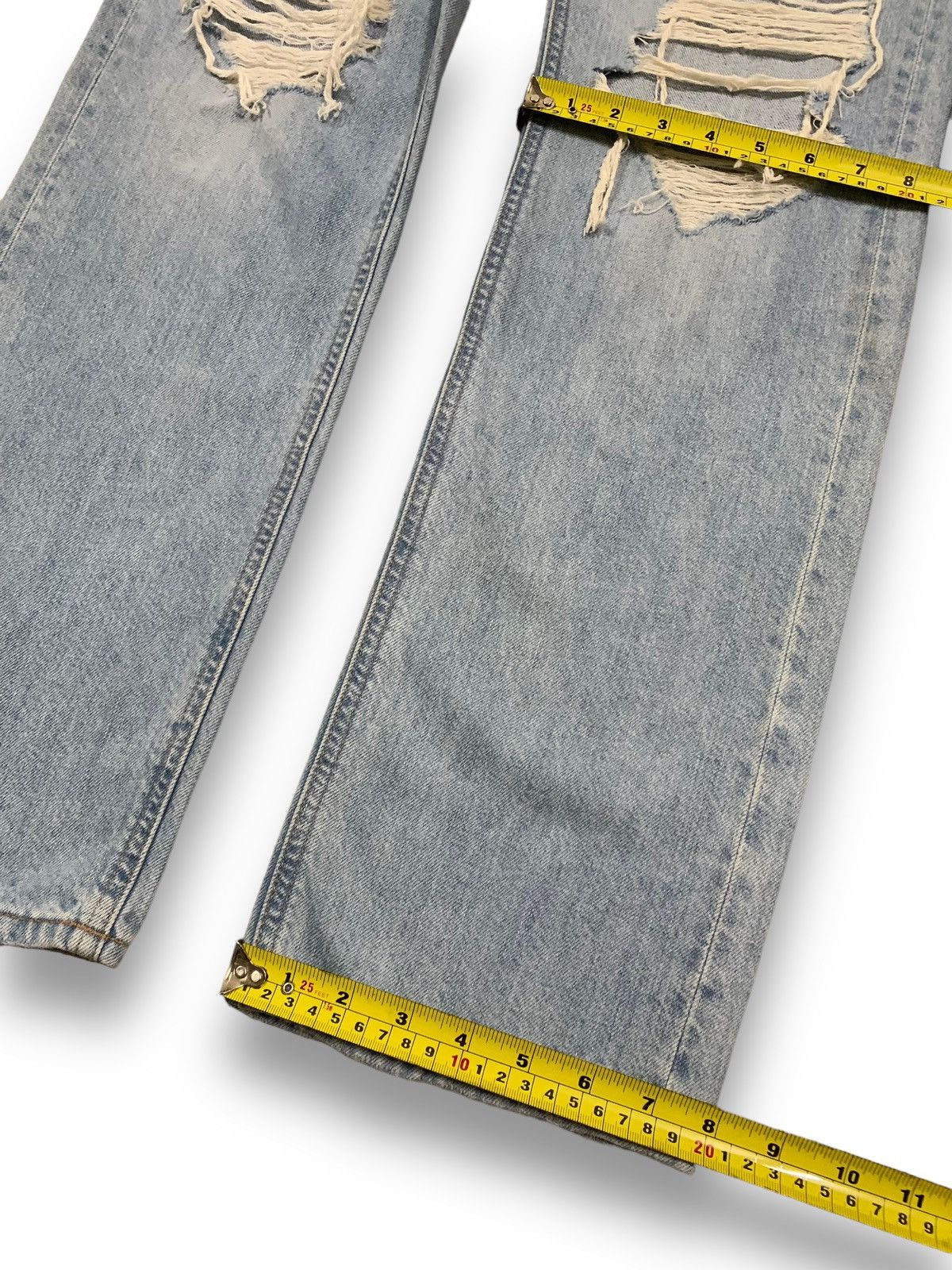 Undercover × Uniqlo Vintage Uniqlo Faded Straight Leg Distressed Grunge Jeans Size US 27 - 14 Thumbnail