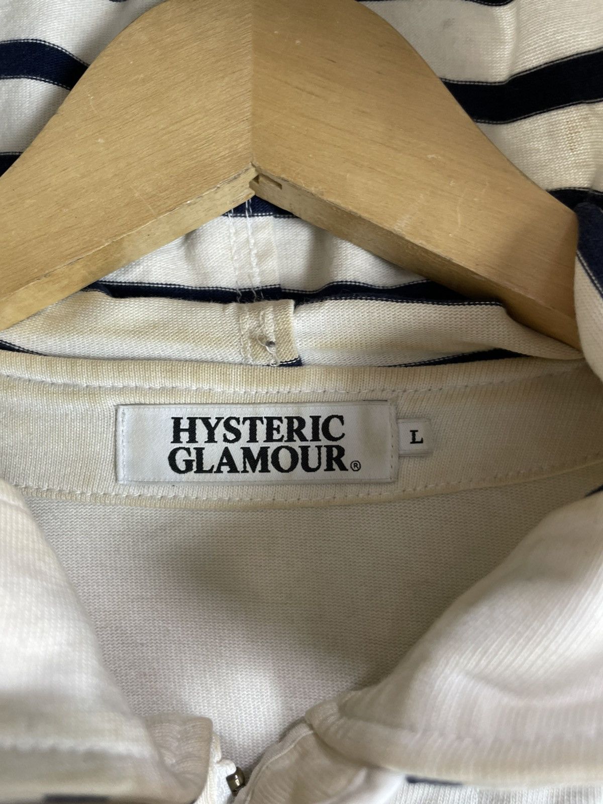 Hysteric Glamour Rare Hysteric Glamour Zip Hoodie Prisoner Striped Size US L / EU 52-54 / 3 - 8 Thumbnail