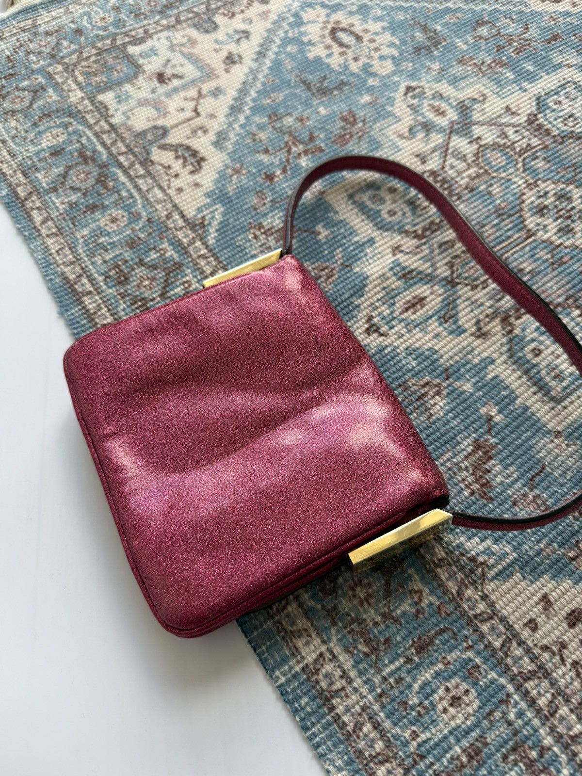 Dolce & Gabbana Archive 2000s Dolce & Gabbana Glitter Leather Small Hand Bag Size ONE SIZE - 3 Thumbnail