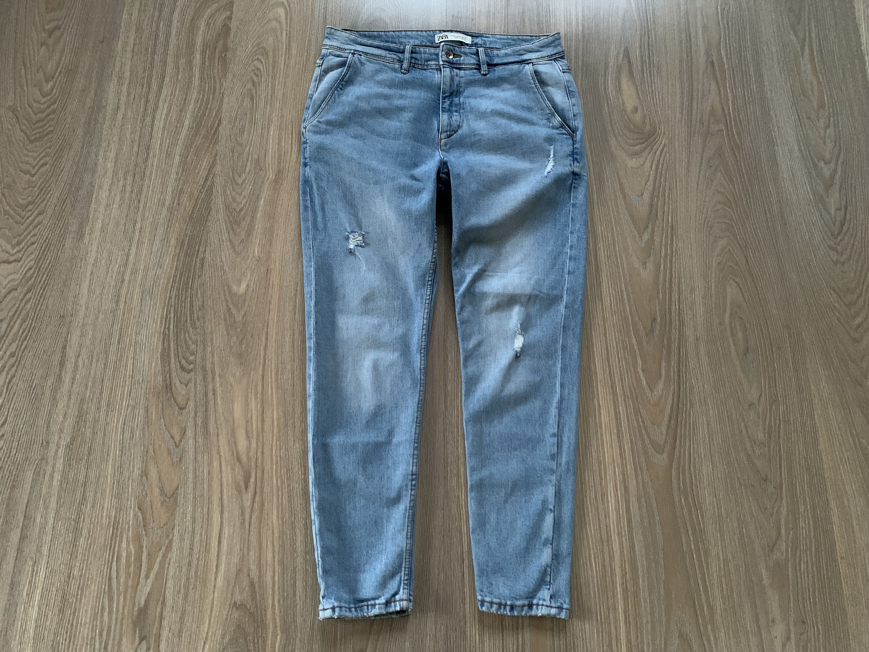 Zara Zara Man Light Blue Stretch Jeans Size US 32 / EU 48 - 2 Thumbnail