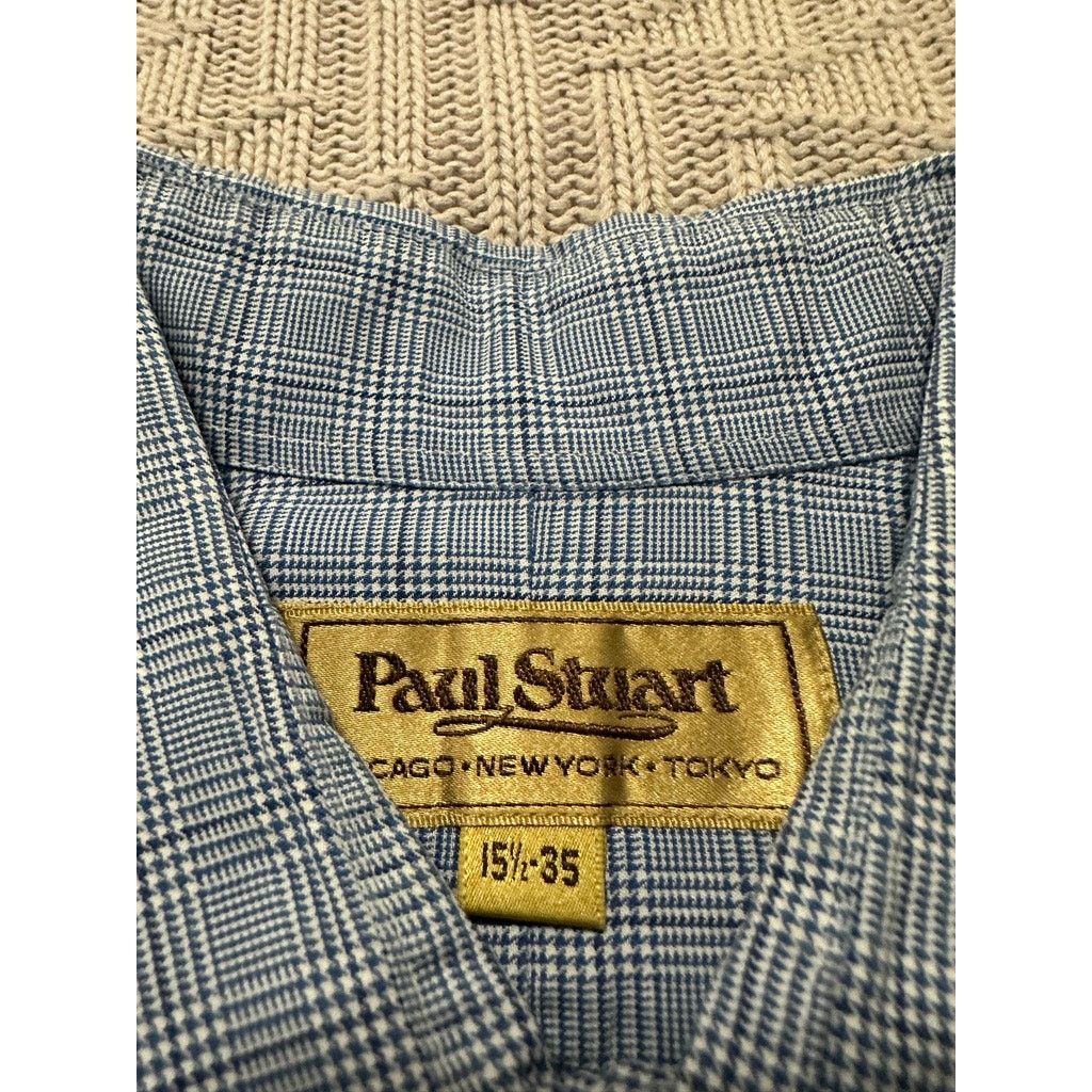Paul Stuart Paul Stuart blue glen check plaid button down size 15.5 Size US M / EU 48-50 / 2 - 5 Thumbnail