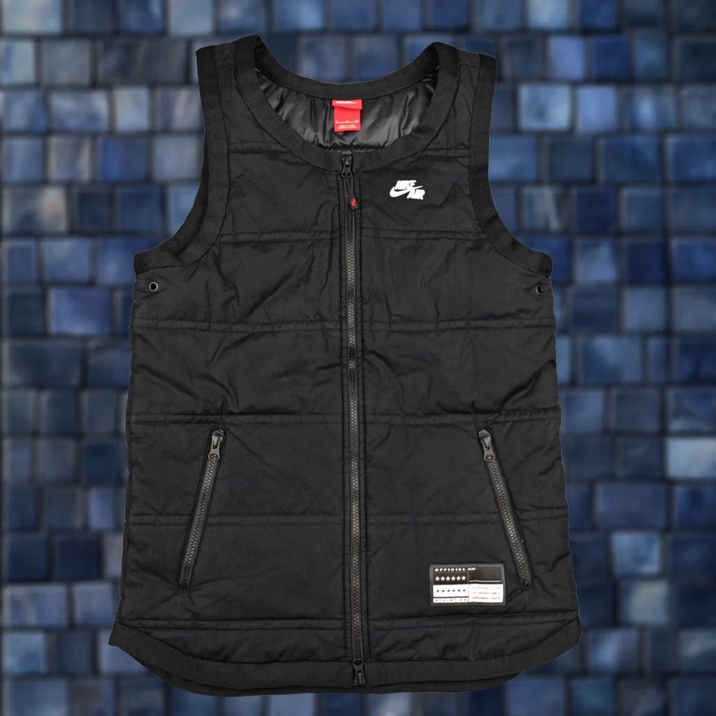 Nike Nike Vest Mens Small Black Air Quilted Puffer Full Zip Canvas Pockets Athletic Shirt Size US S / EU 44-46 / 1 - 1 Thumbnail
