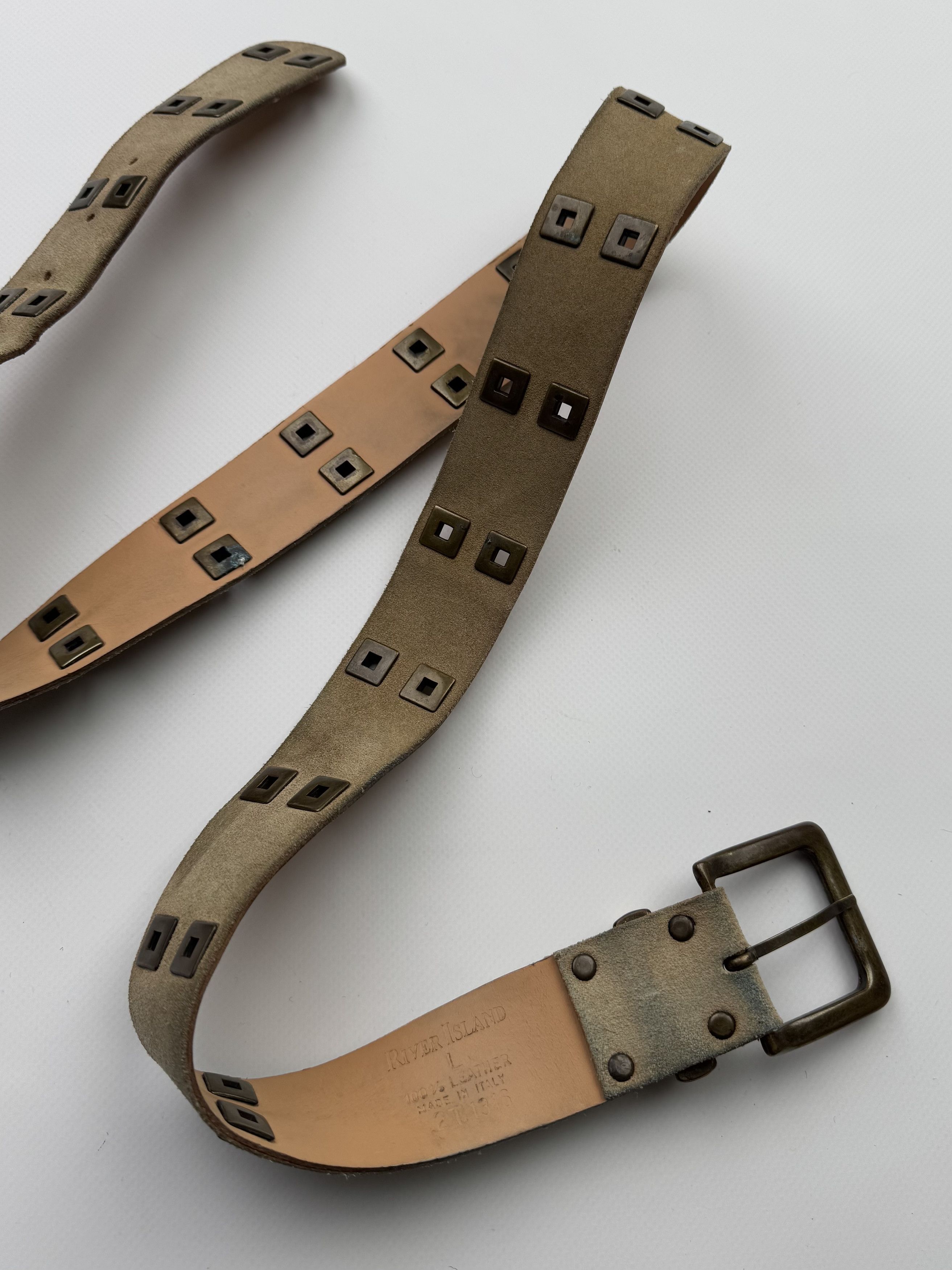Vintage Vintage Leather Belt B486(V236)E2 Size 34 - 3 Thumbnail