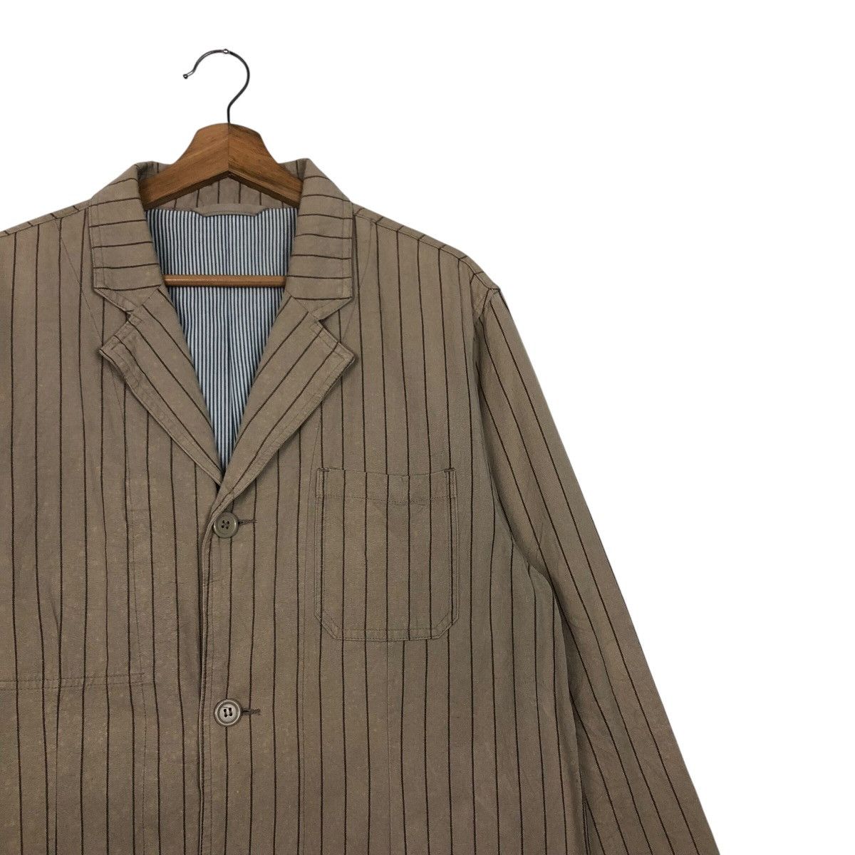 Japanese Brand Vtg Hickory Chore Jacket Striped Hillcrop Club Issey Miyake Size US L / EU 52-54 / 3 - 7 Thumbnail