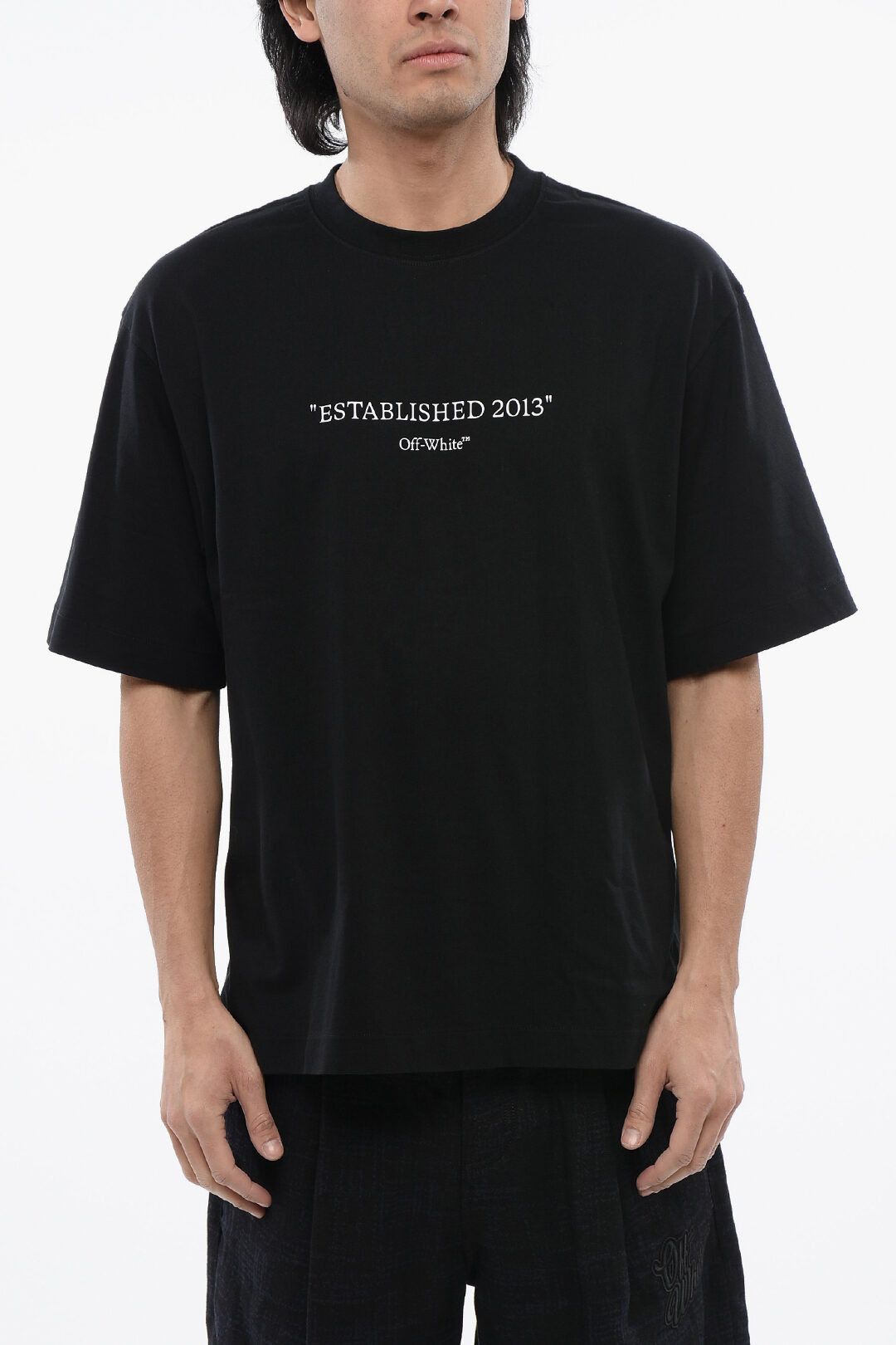 og1mm1025 Skate-Fit Est 2013 Embroidered T-Shirt in Black