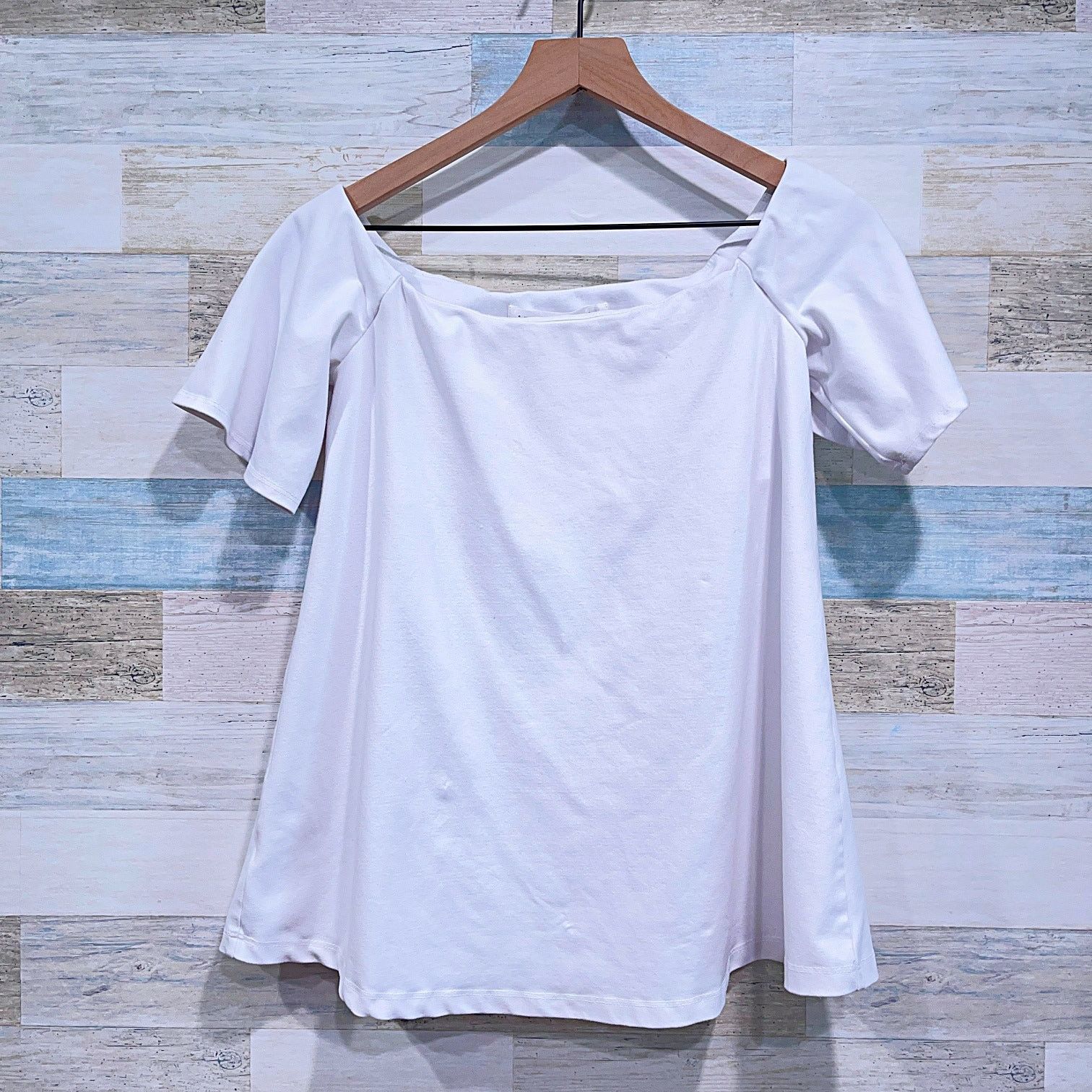 Susana Monaco Susana Monaco Off Shoulder Swing Fit Blouse White Ponte XS Size XS / US 0-2 / IT 36-38 - 1 Thumbnail