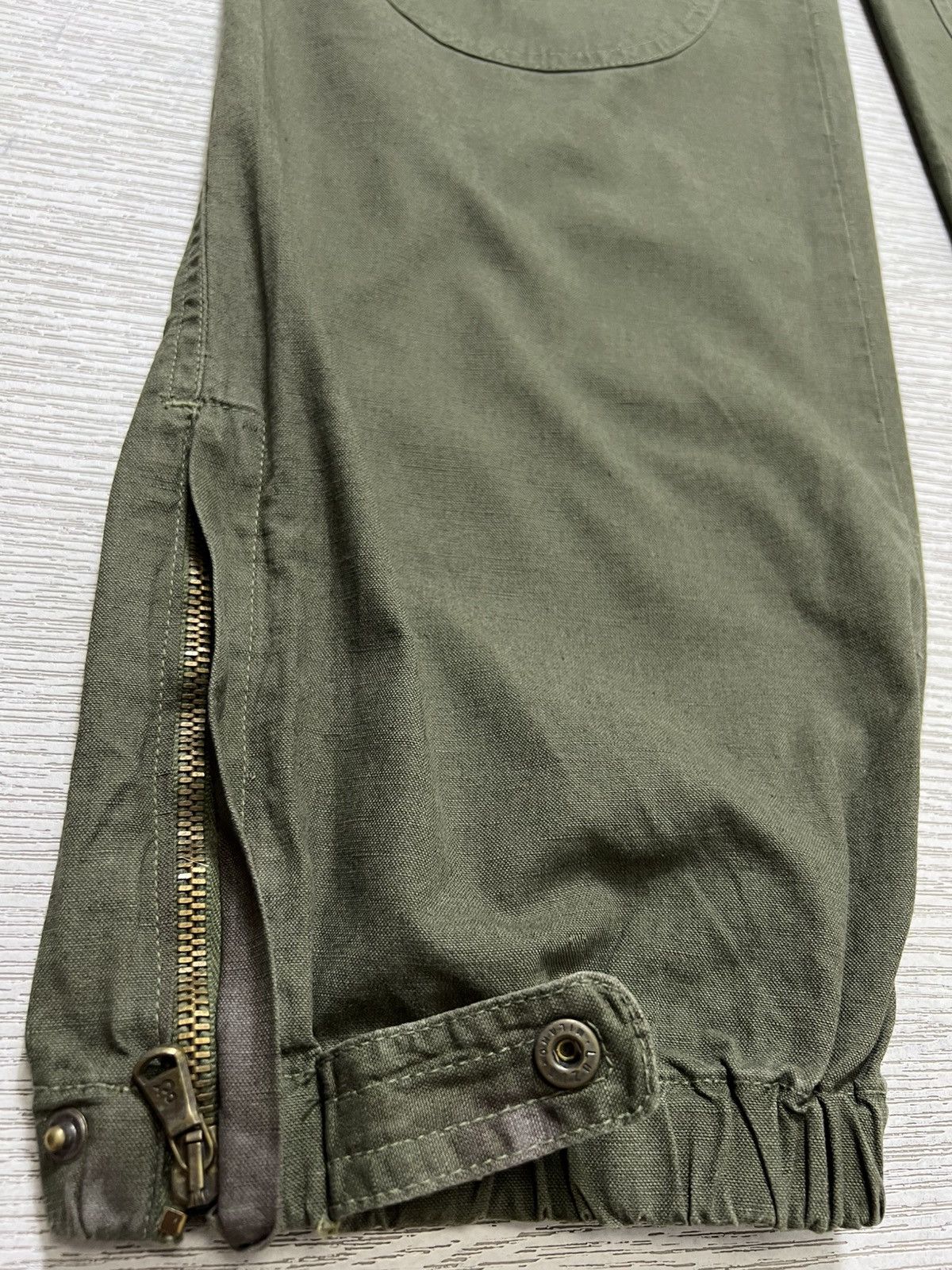 Dolce & Gabbana Dolce & Gabbana - Cotton Linen Olive Military Cargo Pants Size US 32 / EU 48 - 9 Thumbnail