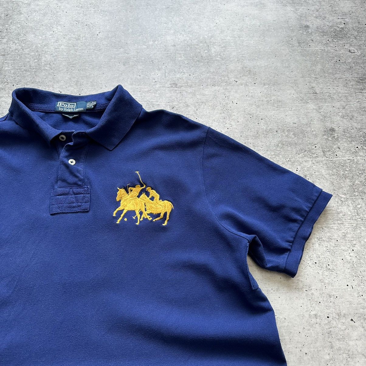 Designer × Polo Ralph Lauren Polo Ralph Lauren 3 Big Pony Polo Shirt Chief Keef Blue Size US XXL / EU 58 / 5 - 3 Thumbnail