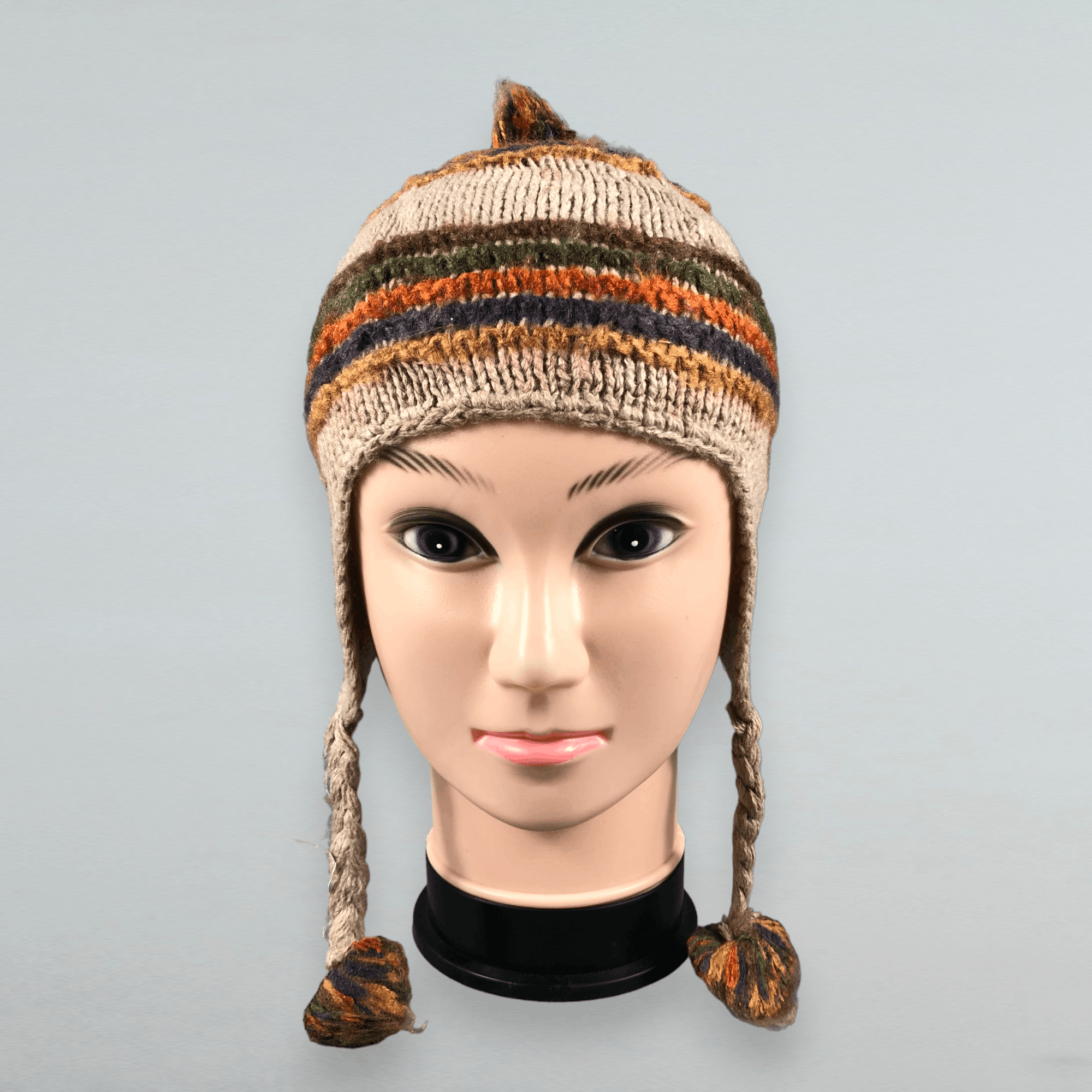 Japanese Brand Aurelia Kobe Crochet Earflap Beanie Size ONE SIZE - 1 Thumbnail