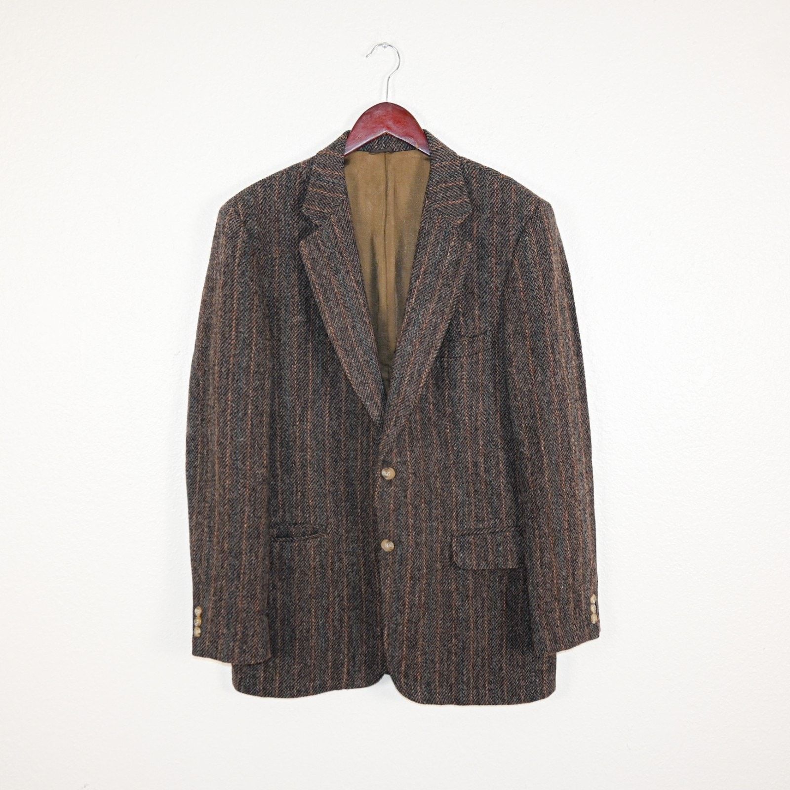 Harris Tweed Harris Tweed 44US Scottish Wool Sport Coat Haevy herringbone Size US L / EU 52-54 / 3 - 2 Thumbnail