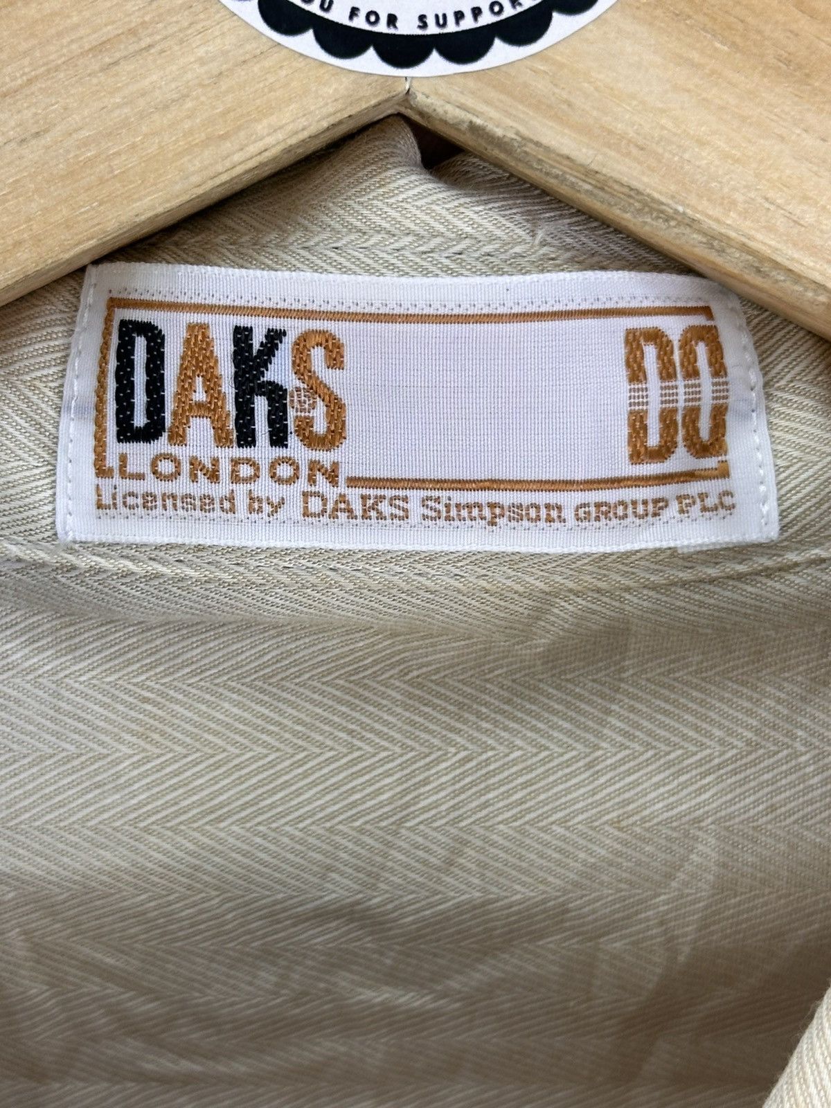 DAKS Daks London HBT Herringbone Twill Flannel Shirt Size M / US 6-8 / IT 42-44 - 10 Thumbnail