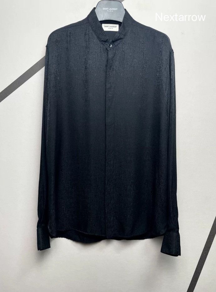 Saint Laurent Paris × Yves Saint Laurent Saint Laurent SLP Black Button Shirt2412-Nextarrow Size US XXS / EU 40 - 1 Thumbnail