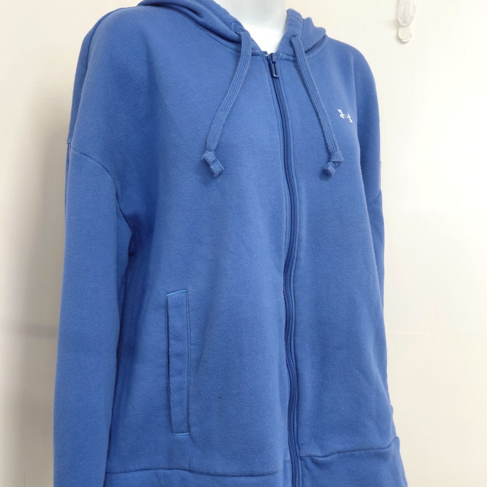 Under Armour Under Armour Hoodie Mens Large Blue Full Zip Logo Sleeve Jacket Size US L / EU 52-54 / 3 - 4 Thumbnail