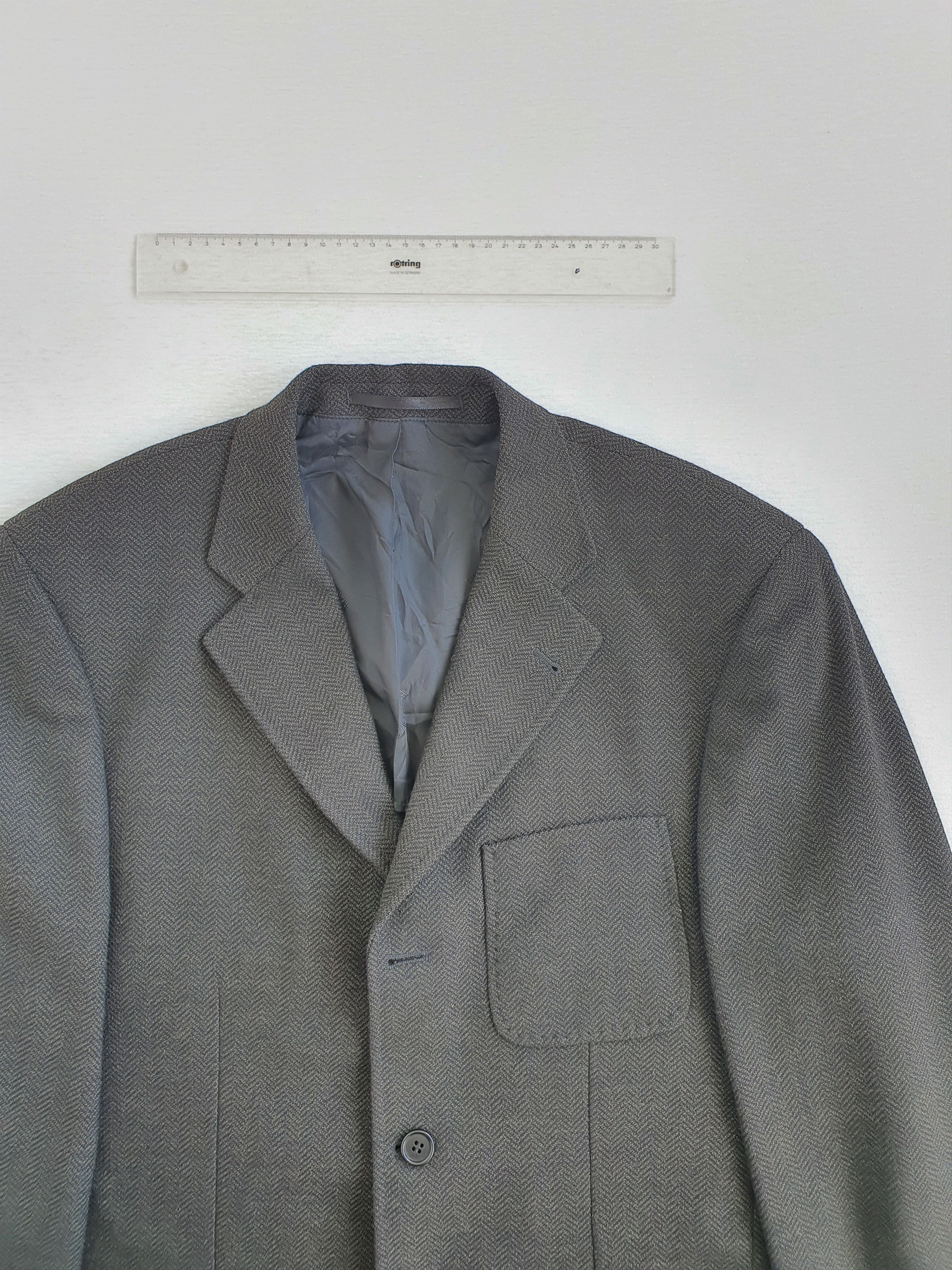 Balmain Blazer Sports Coat Suit Jacket - Vintage - Herrinbone Size 40R - 7 Thumbnail