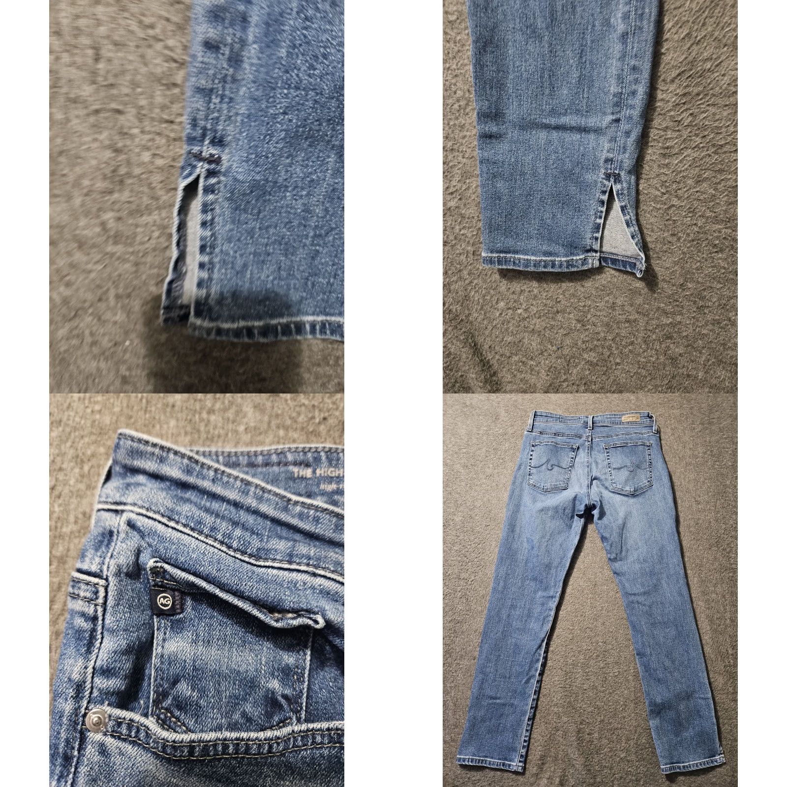 Vintage VINTAGE AG Adriano Goldschmied Stevie Ankle Jeans Women's 30R Blue Denim Slimming Stretch Pockets Zipper Logo | City Preppy Style Size 30" / US 8 / IT 44 - 8 Thumbnail