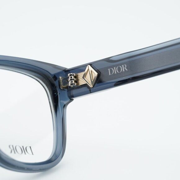 Dior Dior CD DIAMONDO S1I 3000 Eyeglasses Blue 54mm Square Frame Size ONE SIZE - 4 Thumbnail