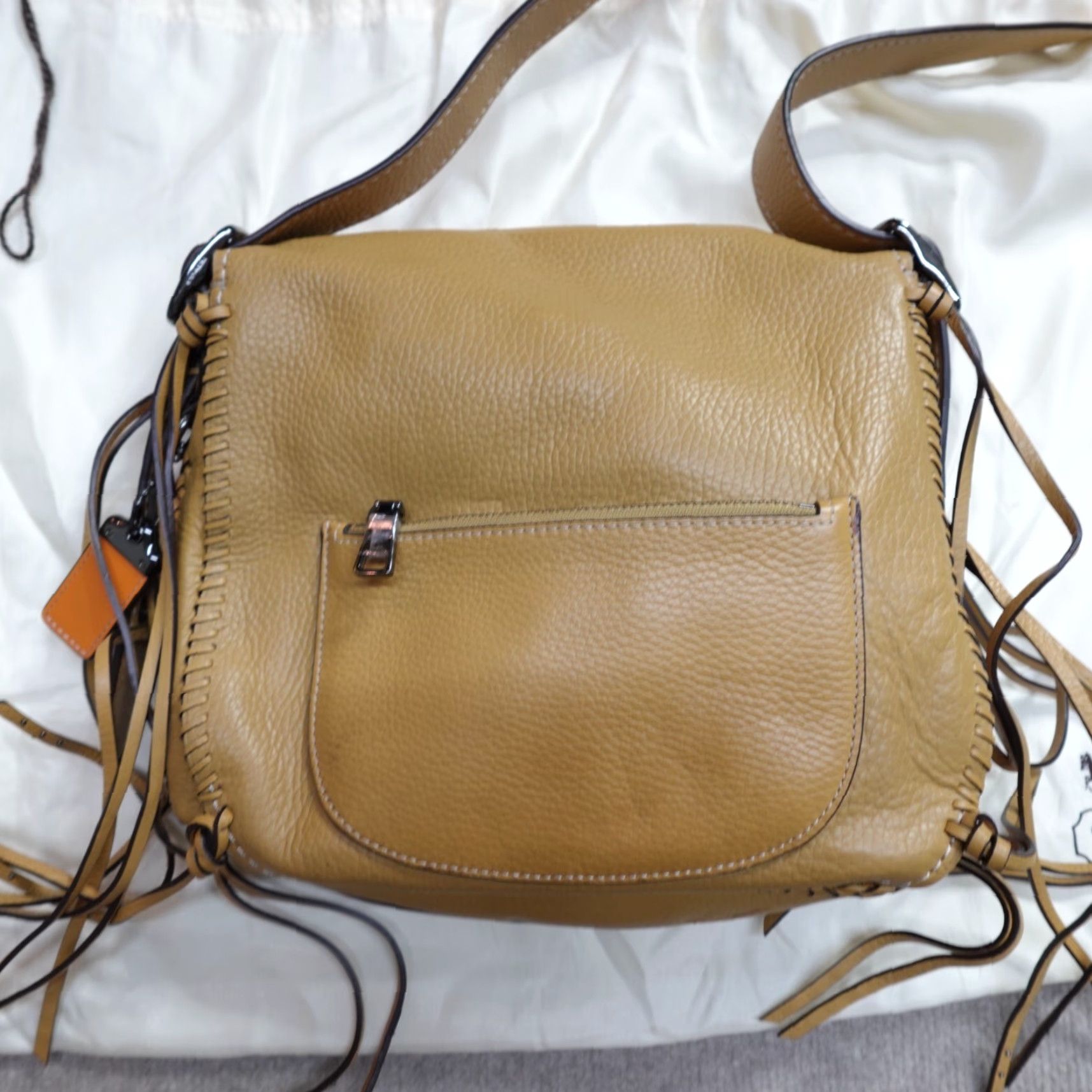 Coach VINTAGE Coach Bag Beige Shoulder Adjustable Strap Saddle Glove Tanned Satchel 20115 Women Medium Leather Strap Adjustable Size ONE SIZE - 4 Thumbnail